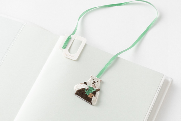MIDORI 刺繡書籤夾 北極熊