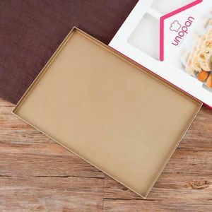 【UNOPAN baking tray pan UN10008(Golden non-stick) 】Bakeware swiss roll nougat金色方型不沾烤盘 牛轧糖模具