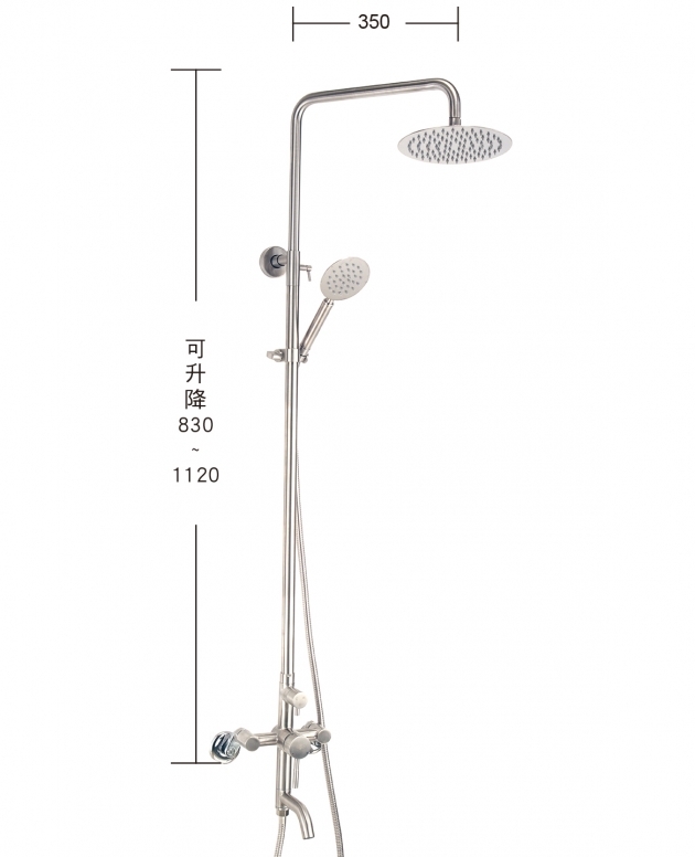 摩登 不鏽鋼花灑沐浴龍頭 (下出水) M-2312ST