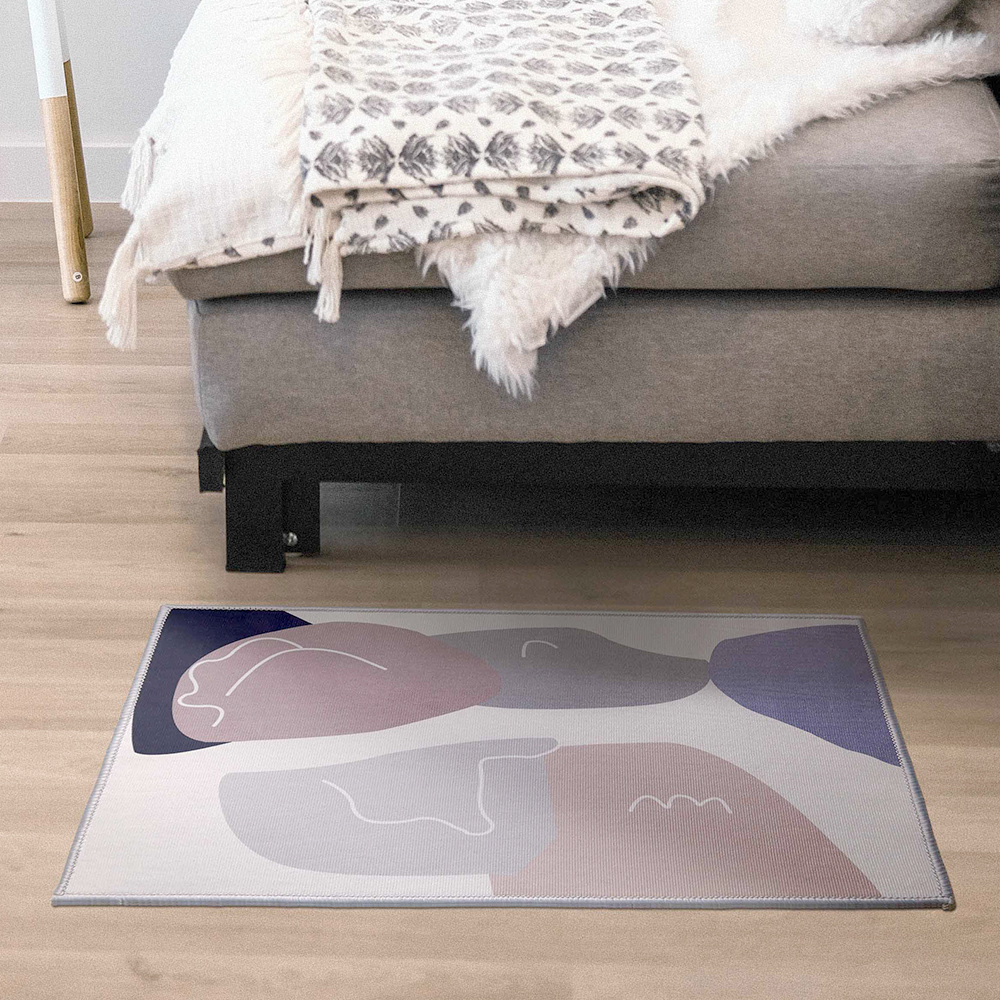 小山色塊臥室絨毛地墊