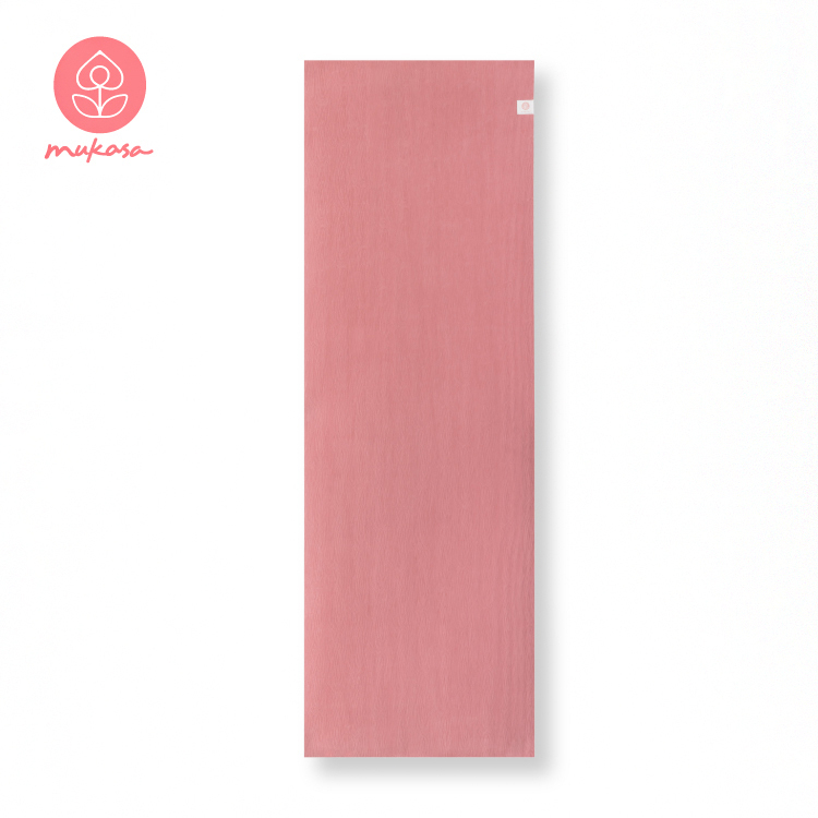 MUKASA 天然橡膠瑜珈墊-4mm 豆沙紅 MUK-21102