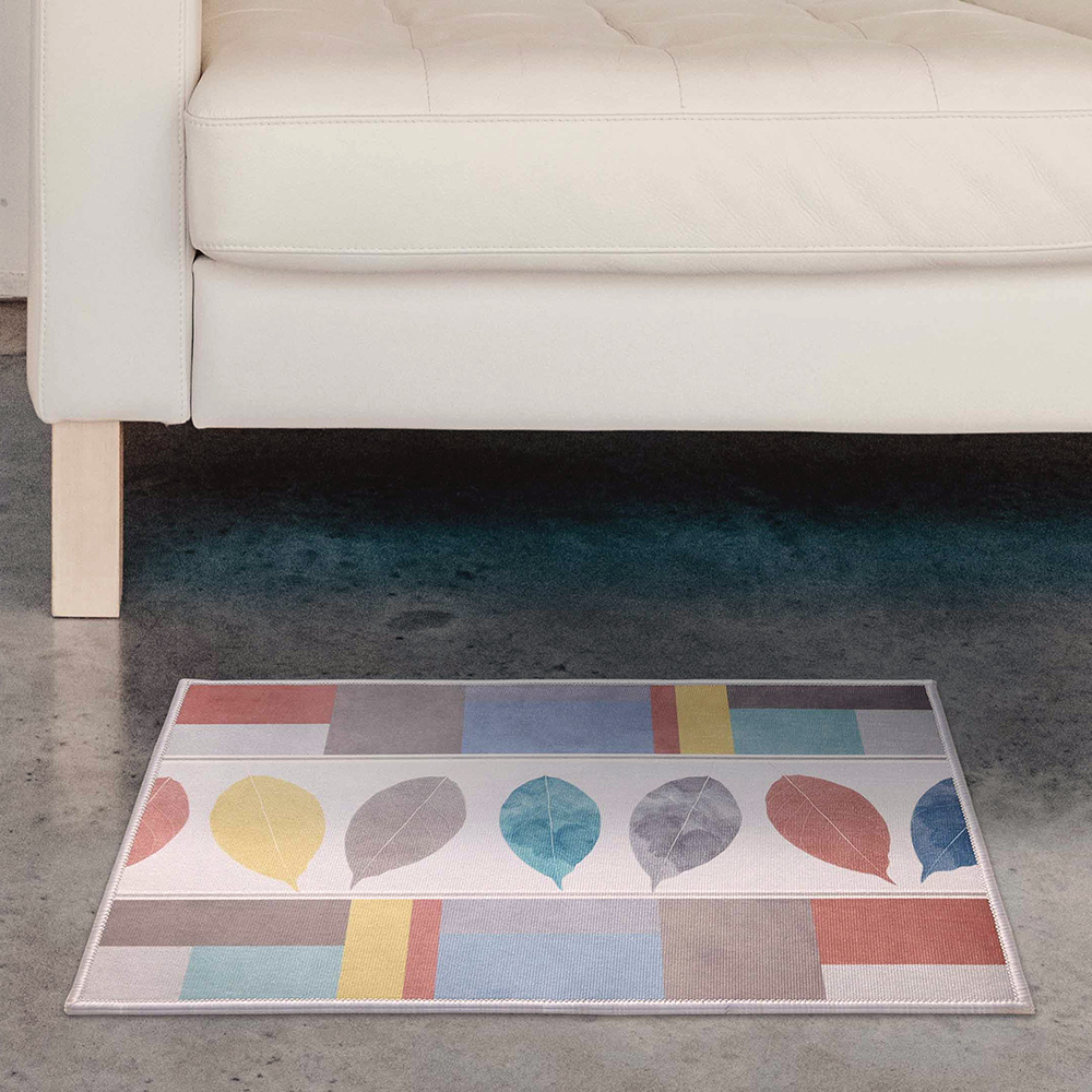 葉子幾何臥室絨毛地墊