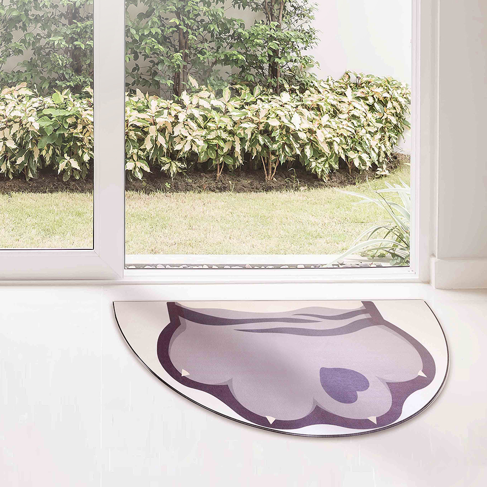 灰貓手手可裁PVC防水入門地墊