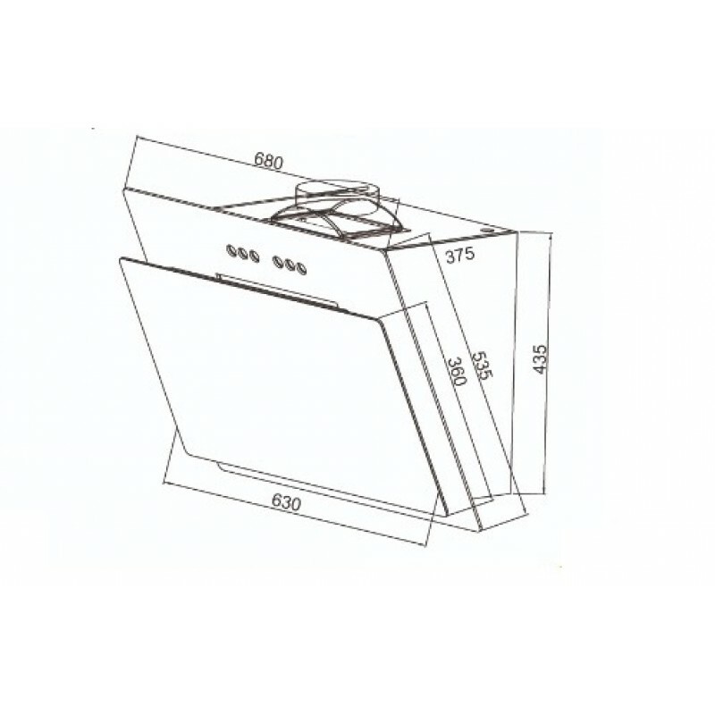 Kuzzo 德國德信 PH680 68厘米 傾斜煙囪式抽油煙機