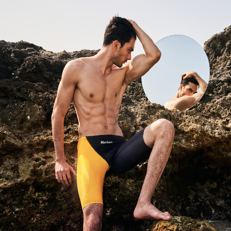 MAR-21128 大男競賽型鯊魚褲 - WAVES