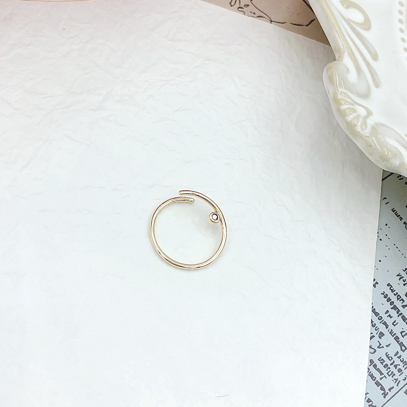 簡約包鑽單邊耳骨夾