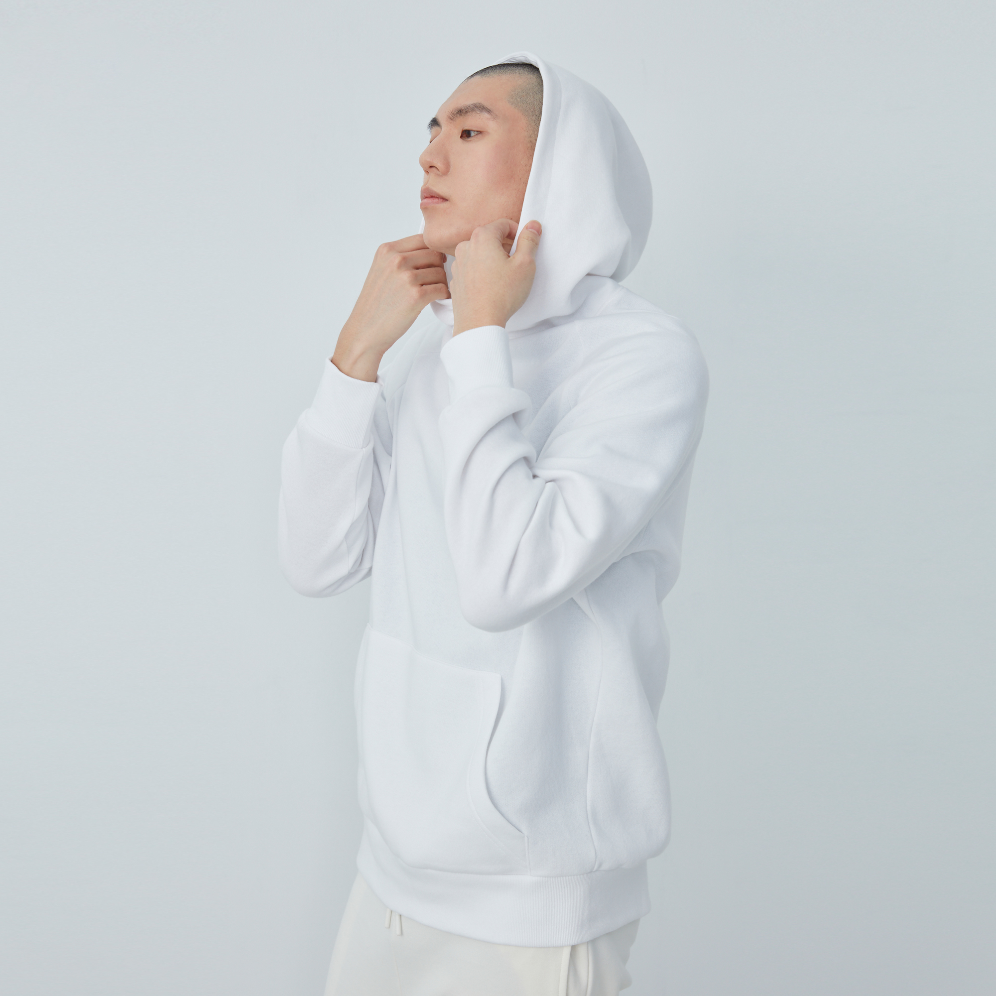 a-｜Husky oversize輕刷毛帽T