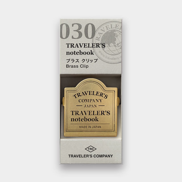 030 黃銅夾 TRC LOGO - Traveler’s Notebook 旅人筆記本