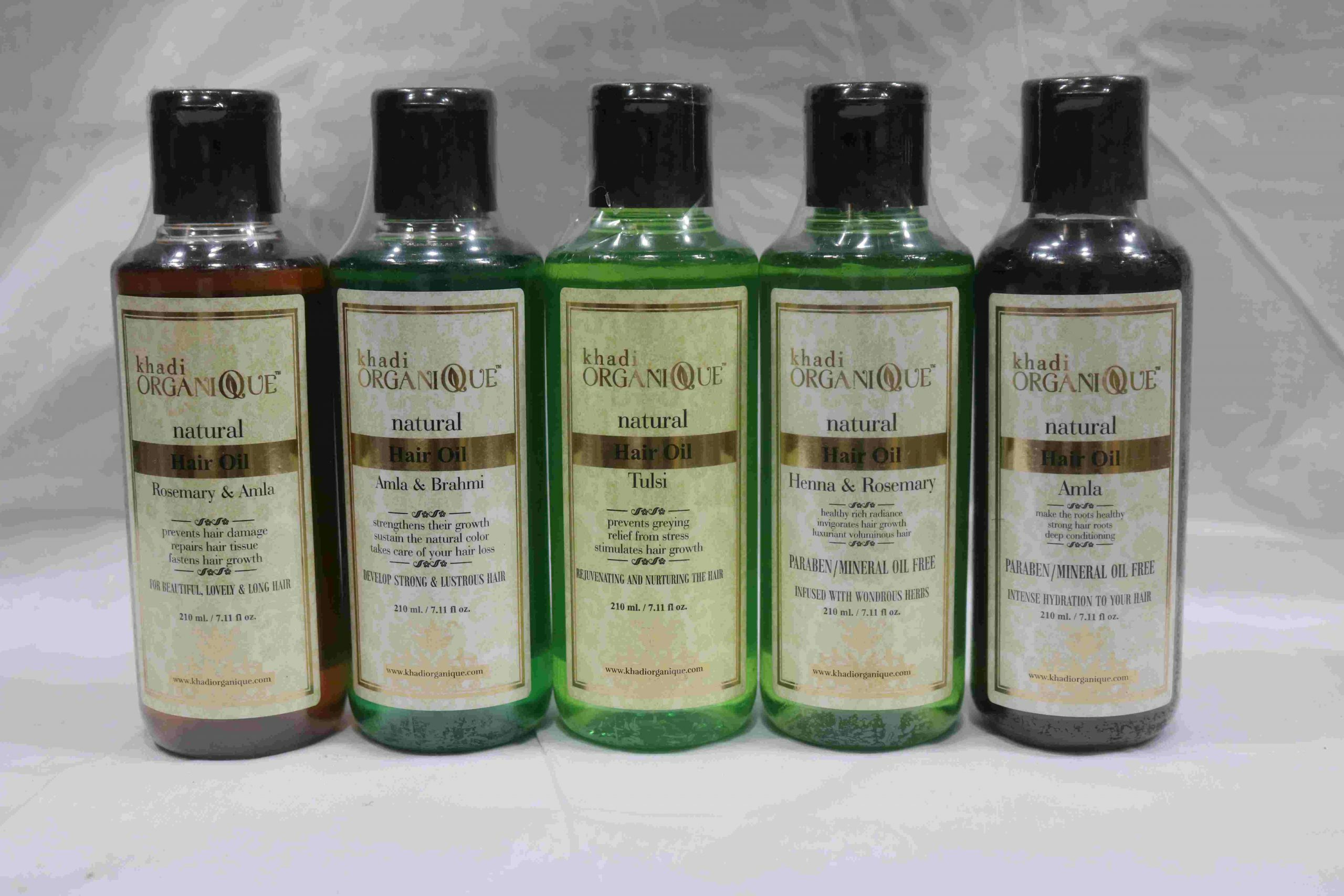 Khadi Organique Natural Hair Oil (Amla 210ml, Tulsi ...