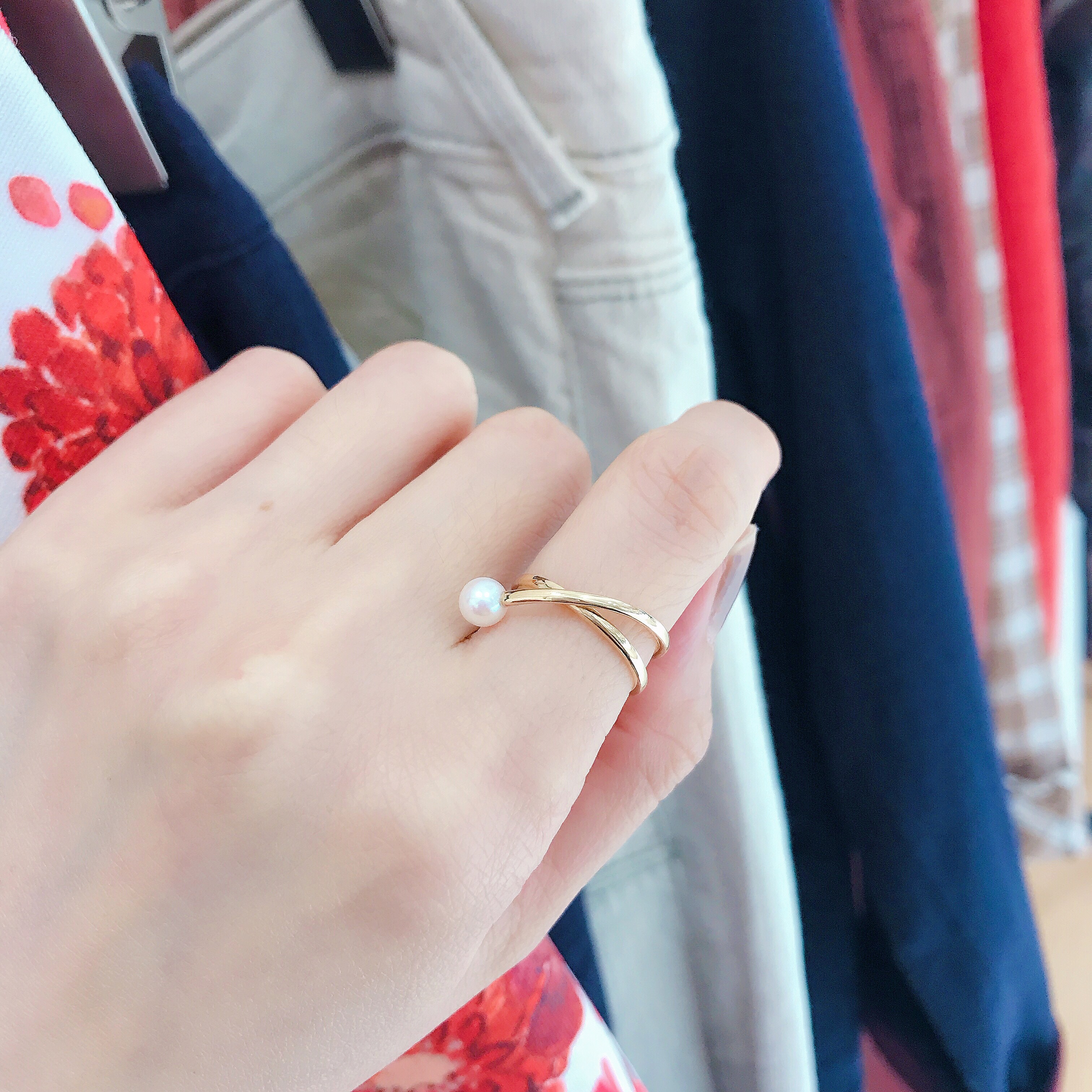 Akoya溫潤曲線戒指