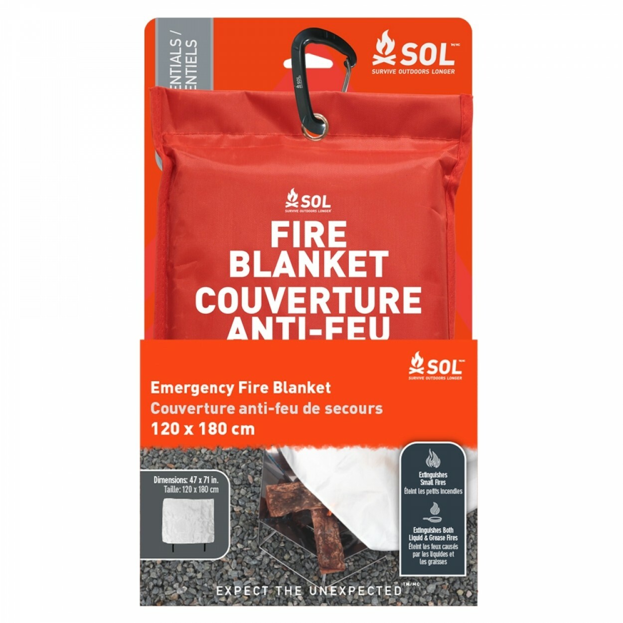 SOL Survive Outdoors Longer Emergency Fire Blanket 露營用火毯