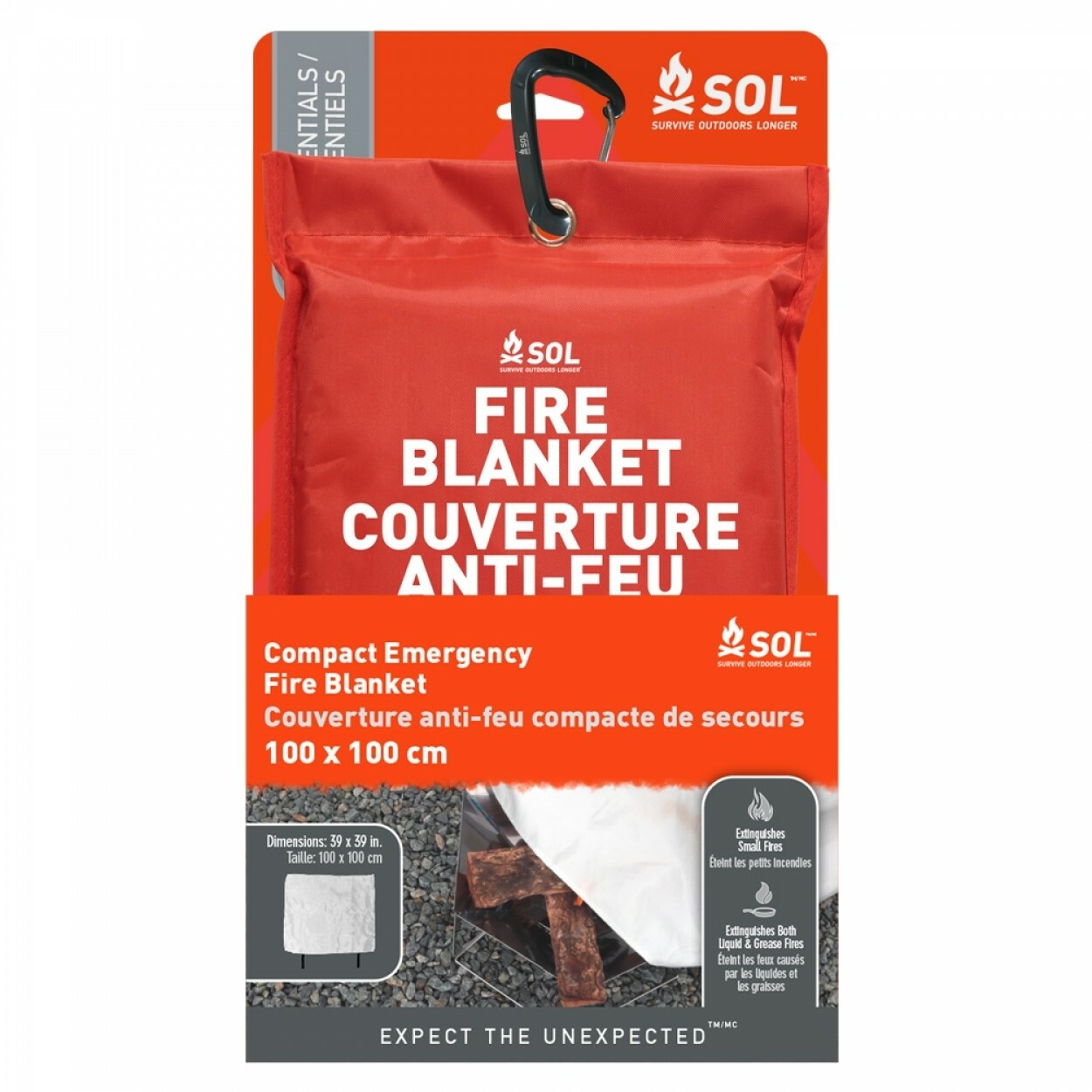 SOL Survive Outdoors Longer Emergency Fire Blanket 露營用火毯