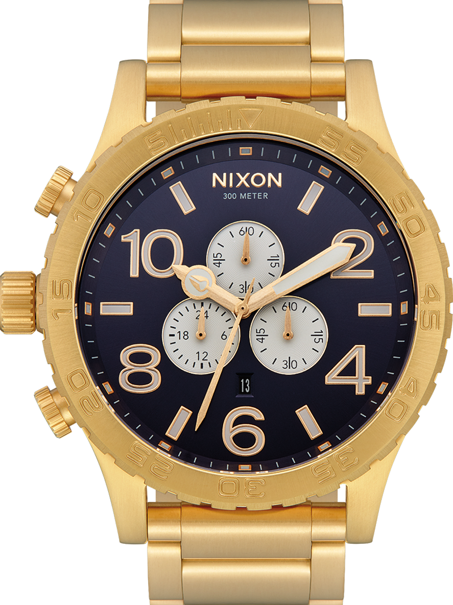 萬年鐘錶 - NIXON 尼克森 THE 51-30 全金黑面大錶徑男錶  CHRONO 計時碼表系列 300M防水  A083-2033  錶徑51MM