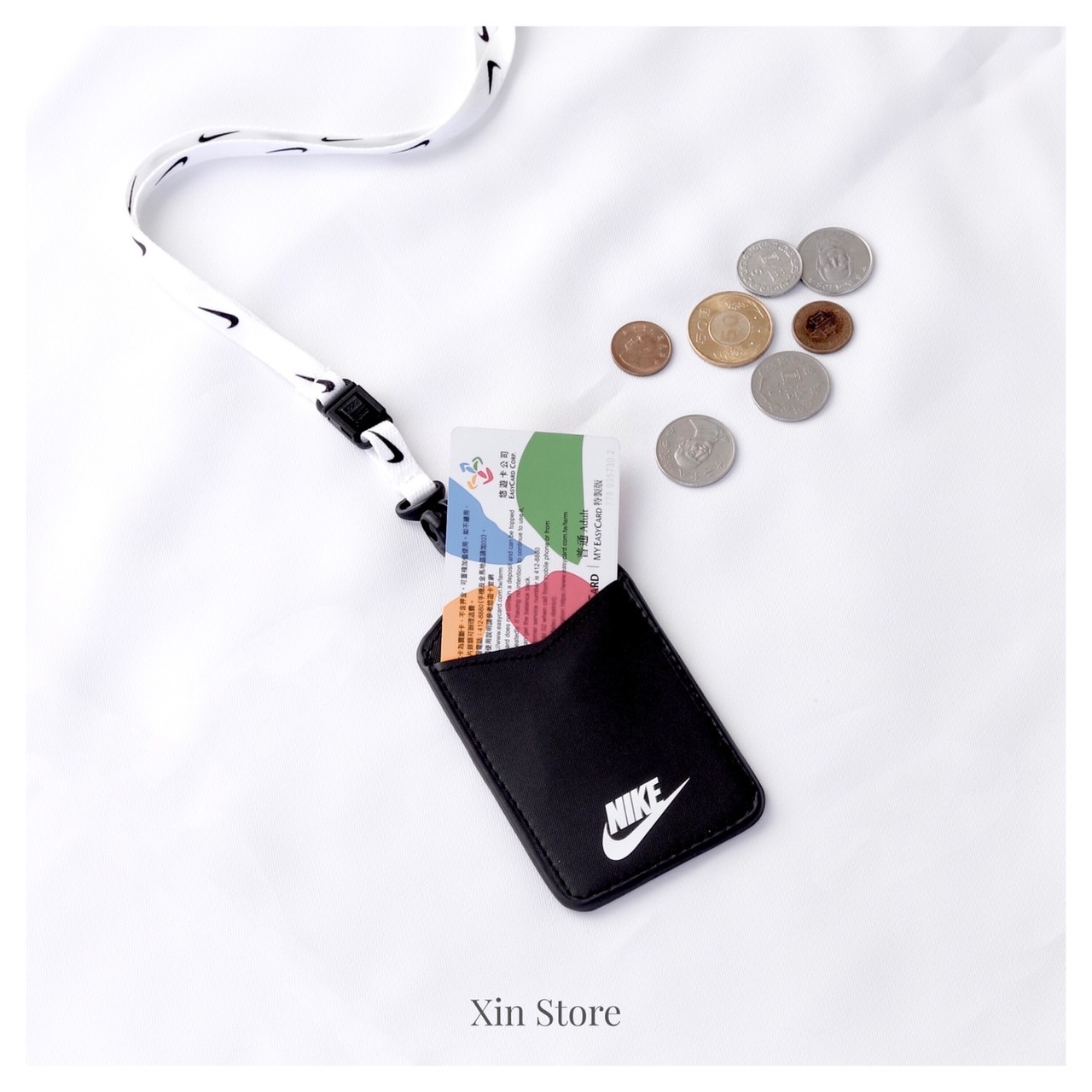 【現貨】Nike ID Lanyard 識別證 名牌 證件夾 字勾 吊帶 掛繩 黑 白
