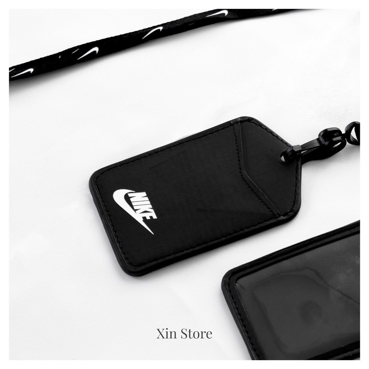 【現貨】Nike ID Lanyard 識別證 名牌 證件夾 字勾 吊帶 掛繩 黑 白