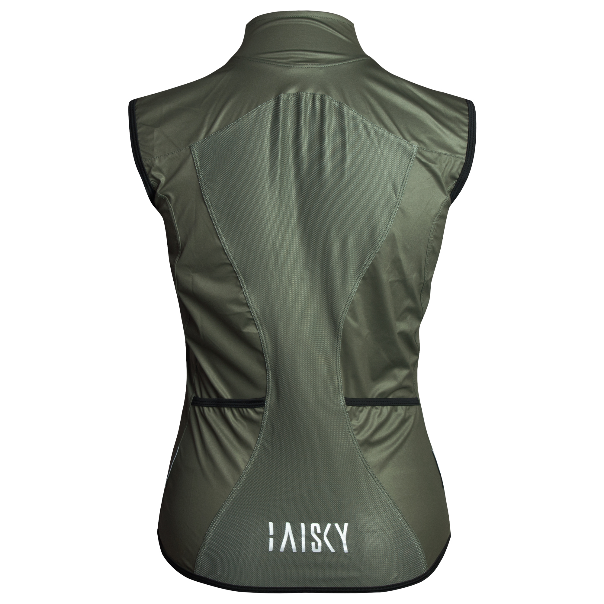 女款雙拉鍊防風背心 BK 軍綠