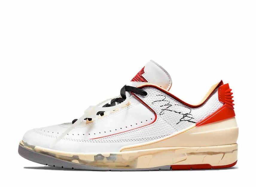 Off-White × Nike Air Jordan 2 Low 復古球鞋解構白紅黑藍男款