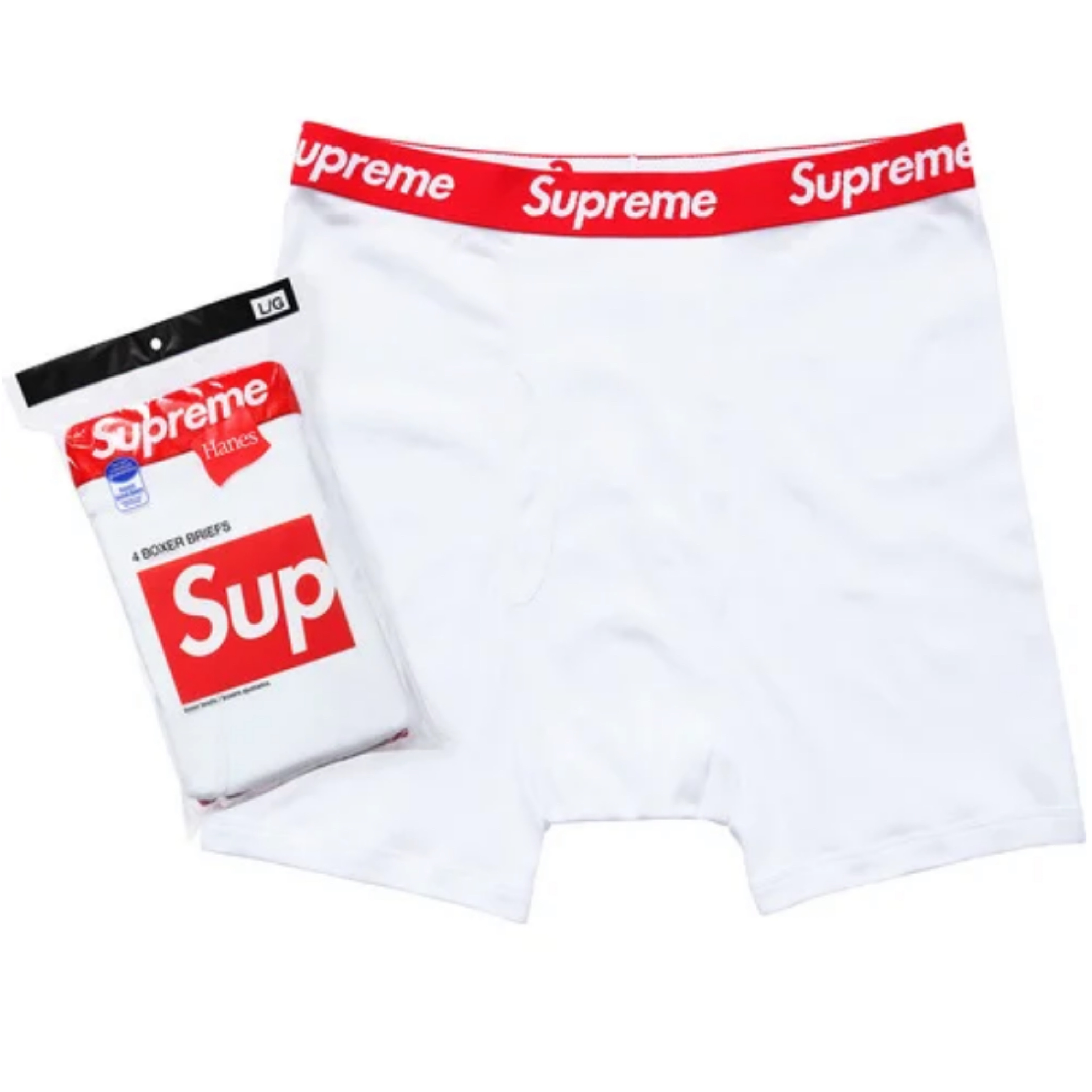 Supreme - 男裝底底 白色 4pcs set
