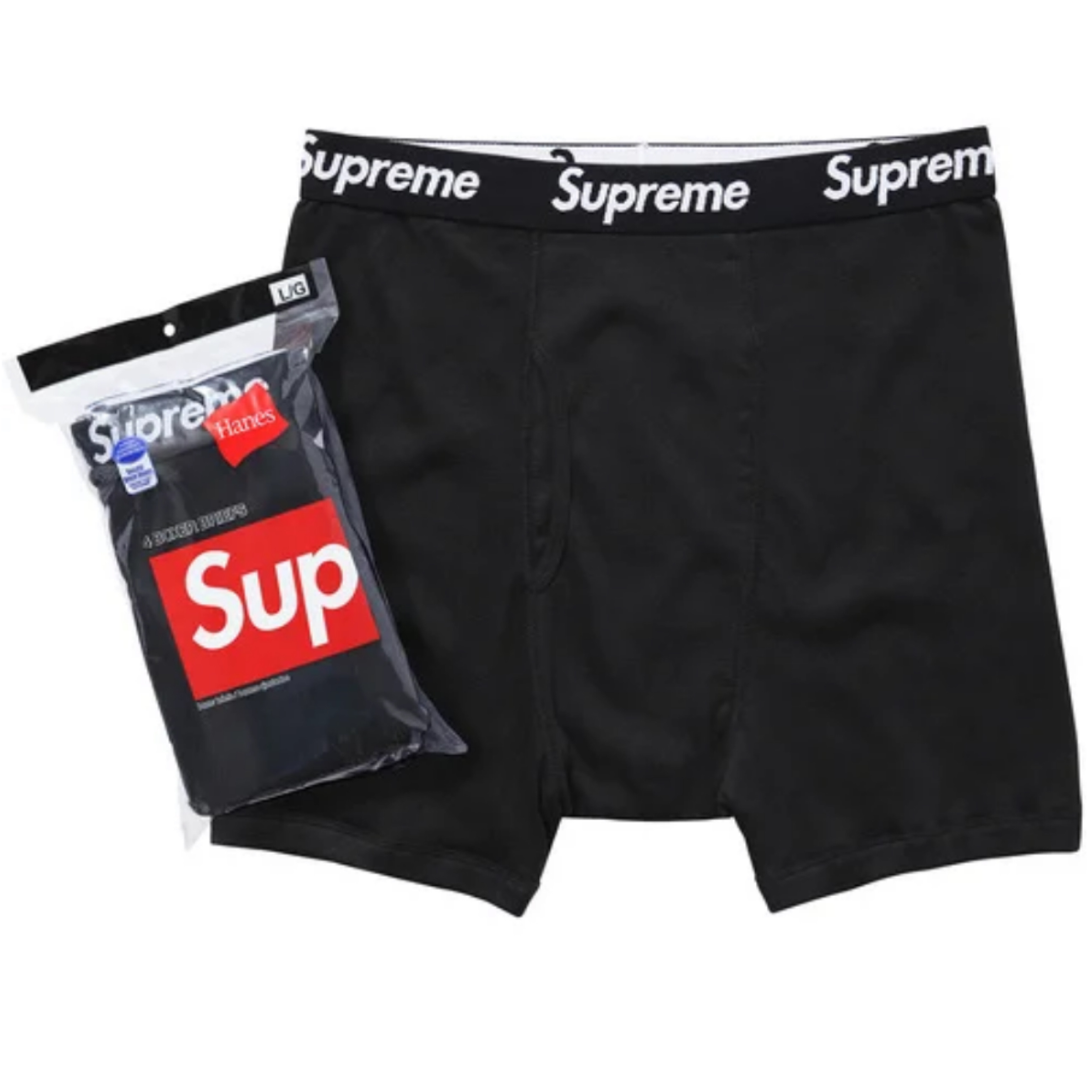 Supreme - 男裝底底 黑色 4pcs set