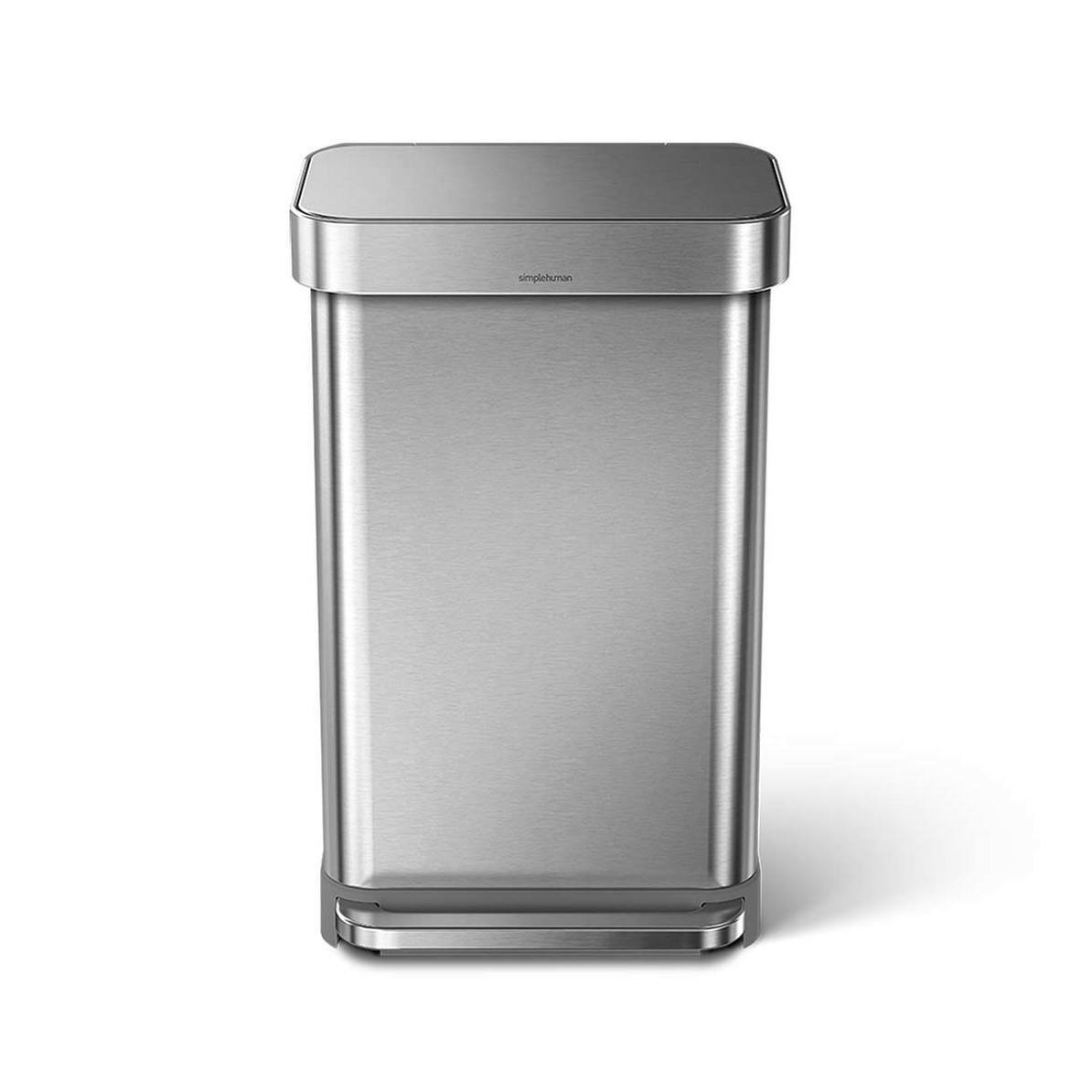 美國品牌SIMPLEHUMAN 45L不銹鋼腳踏垃圾桶【香港行貨】 -CW2024