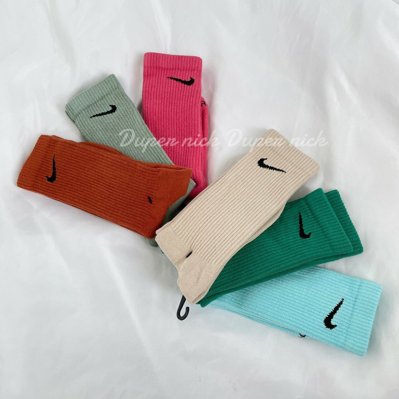 NIKE 彩色長襪 卡其/森林綠/水藍 桃紅/灰綠/深橘