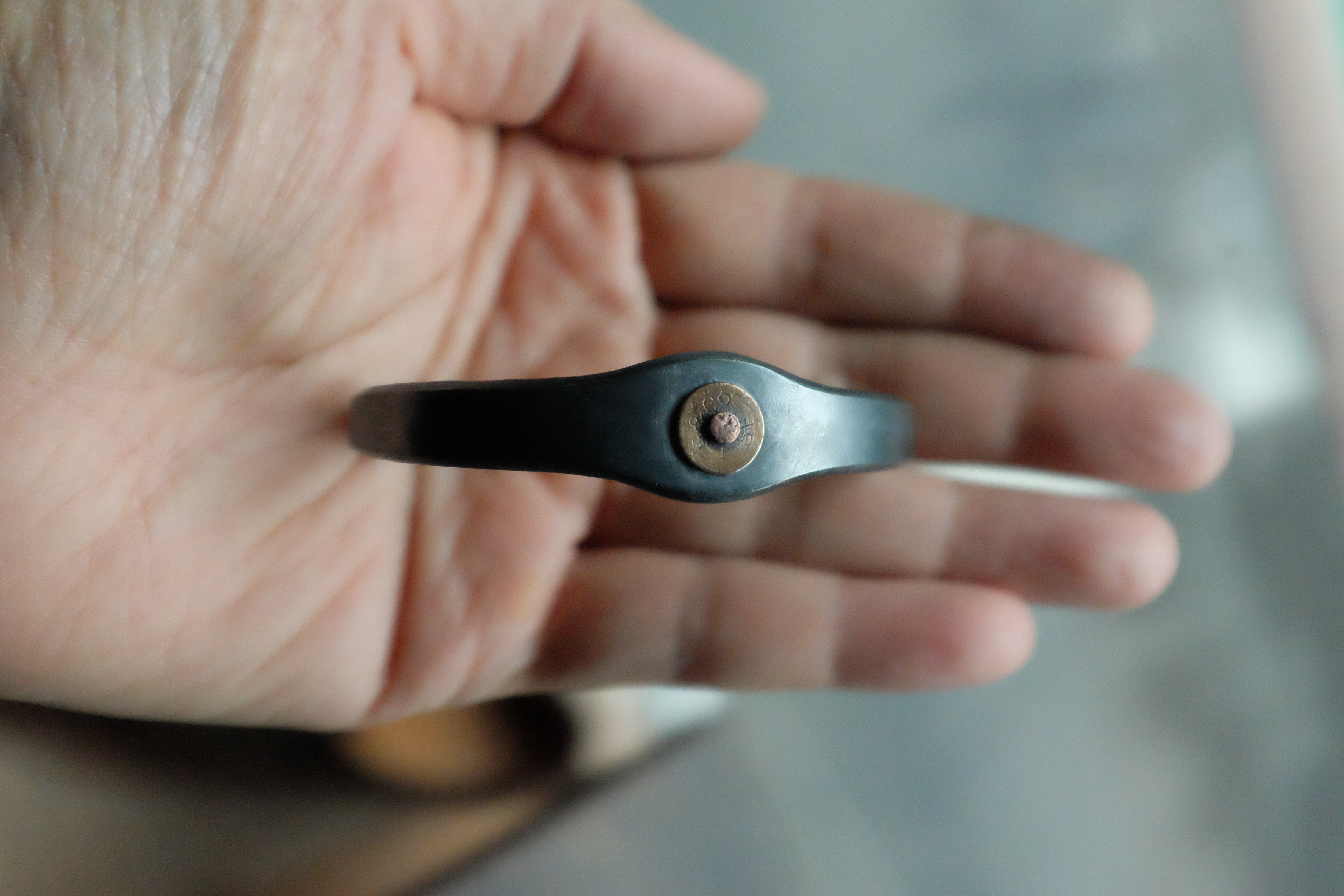 『Faith』S.F.K Vintage LEVI'S rivet 925 silver bracelet 鐵灰霧化版  (Pre-order 需要預訂）