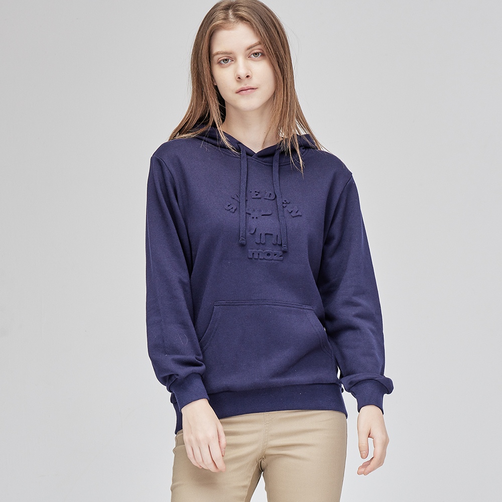 moz瑞典 立體英文駝鹿帽T-藏青(亞洲版) 男女款