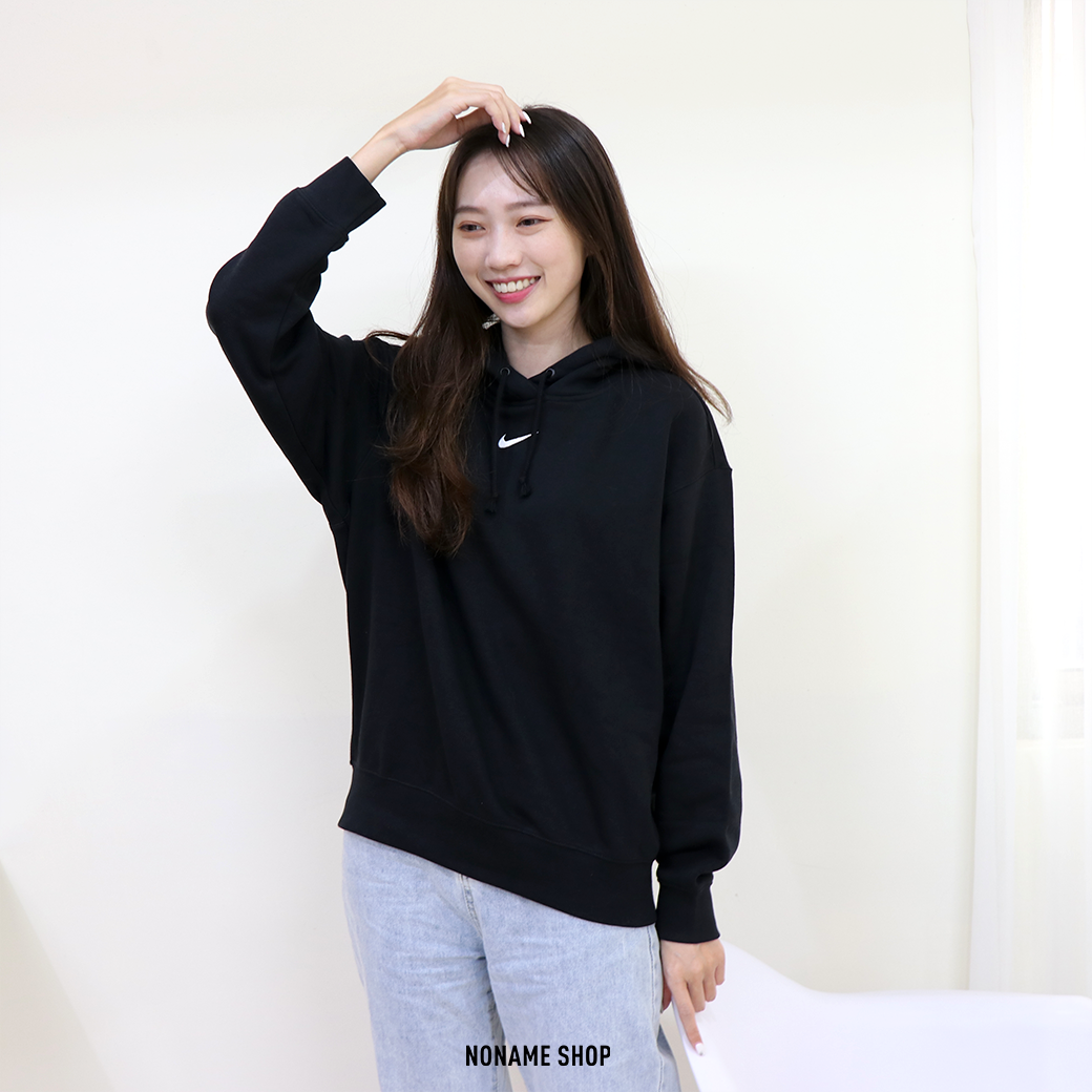 NIKE NSW HOODIE 刺繡 小勾 刷毛 落肩 帽TEE 四色 (女款)