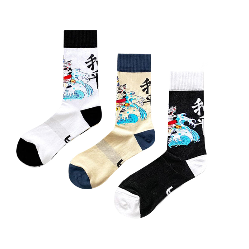 BFF x 正義刺青 大柴裕豪 襪子 三雙一入 黑 白 奶茶 男女款 BFFJUSTICE-BK [台灣現貨]