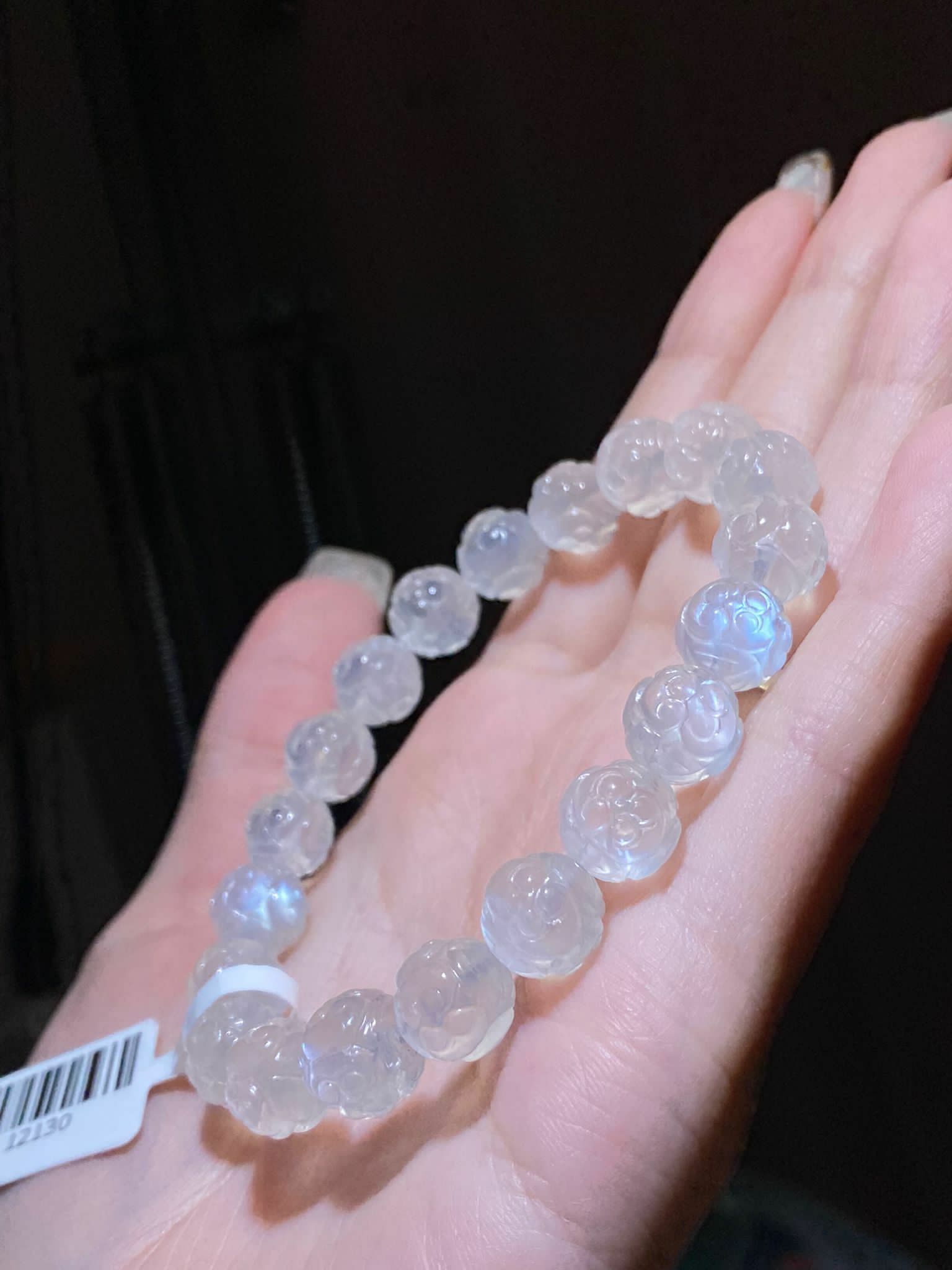 9.5-10mm 斯里蘭卡藍光月亮石花珠