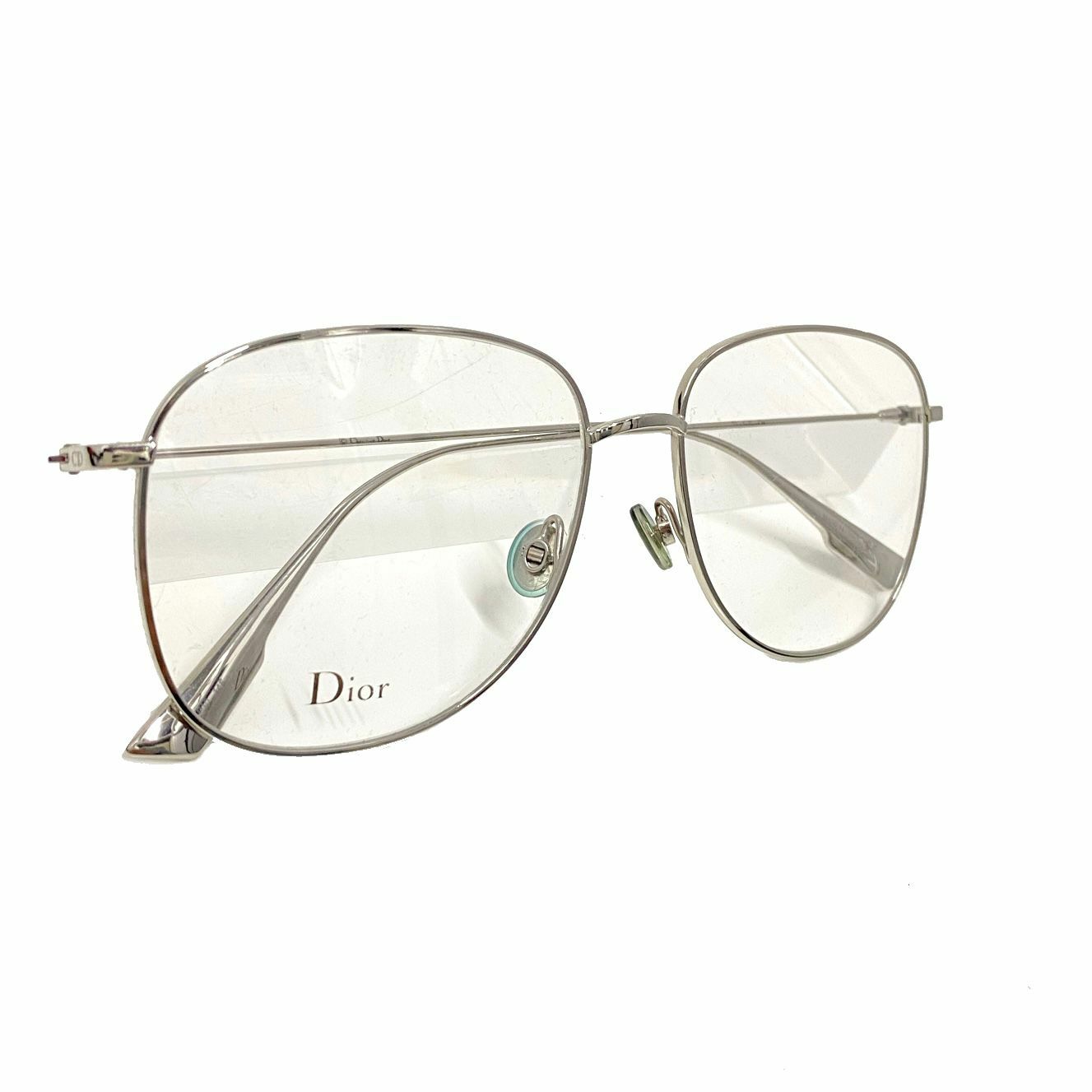 全新DIOR眼鏡CC009108 #08-56-010 圓形銀框/銀色幼邊金屬鏡架#男女同款 