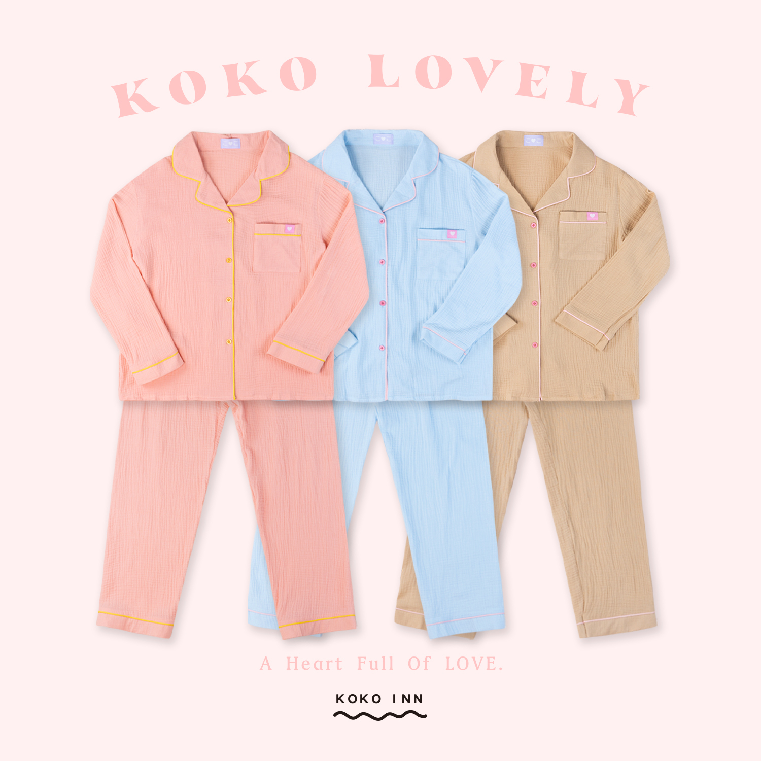 KOKO LOVELY 糖果色成套居家服