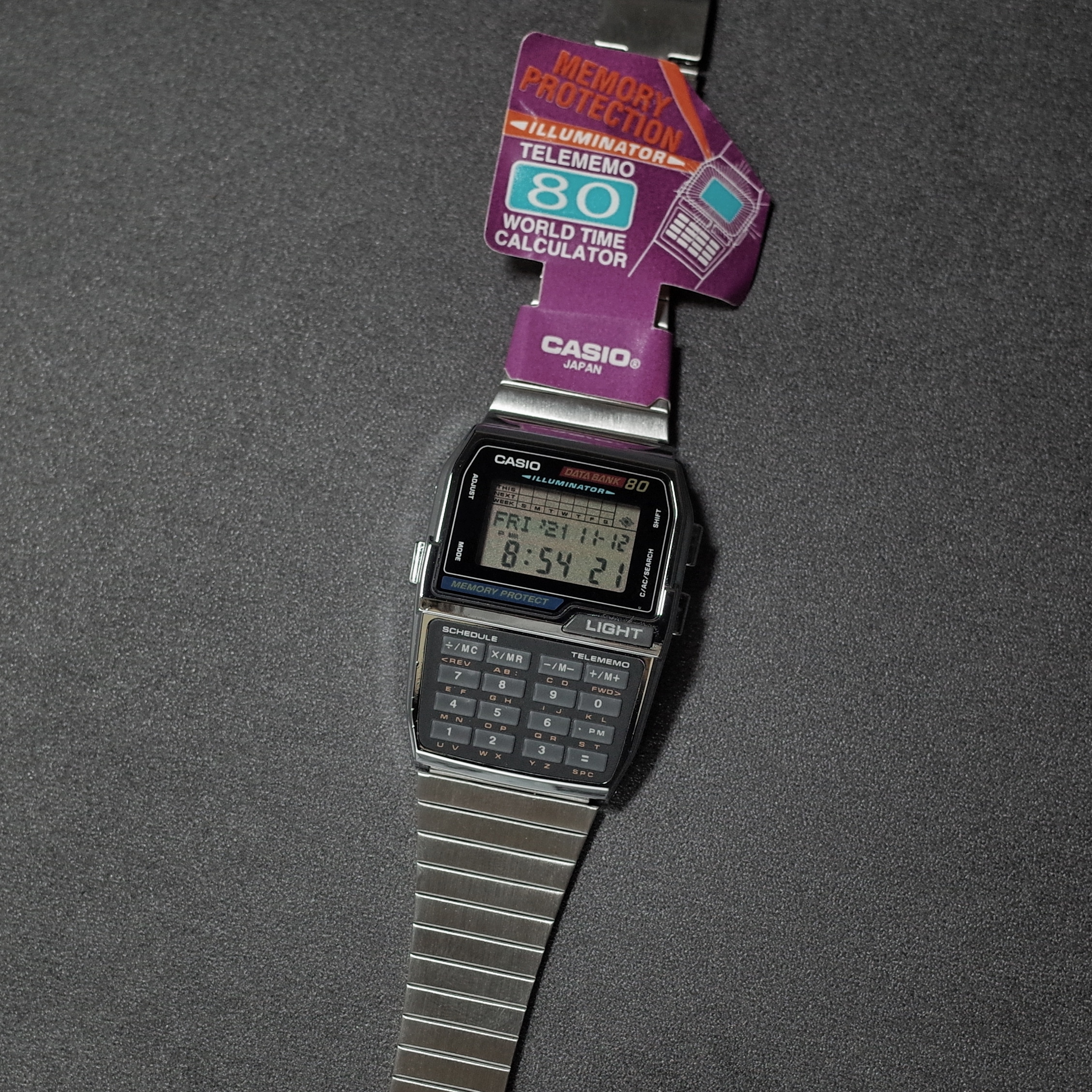 Rare Casio Vintage 90s Databank Calculator Watch DBC-810-1