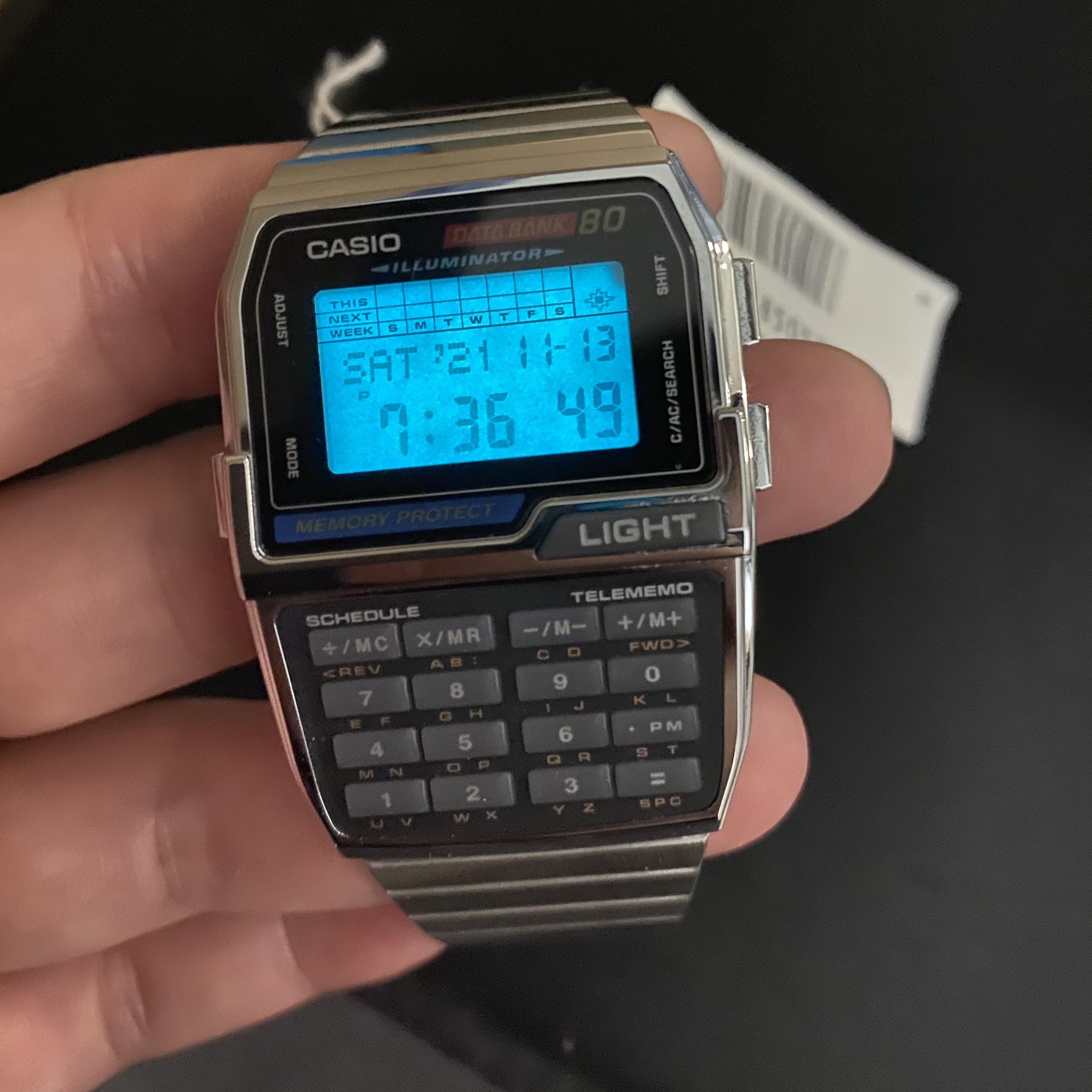 Rare Casio Vintage Databank Calculator Watch DBC-810-1