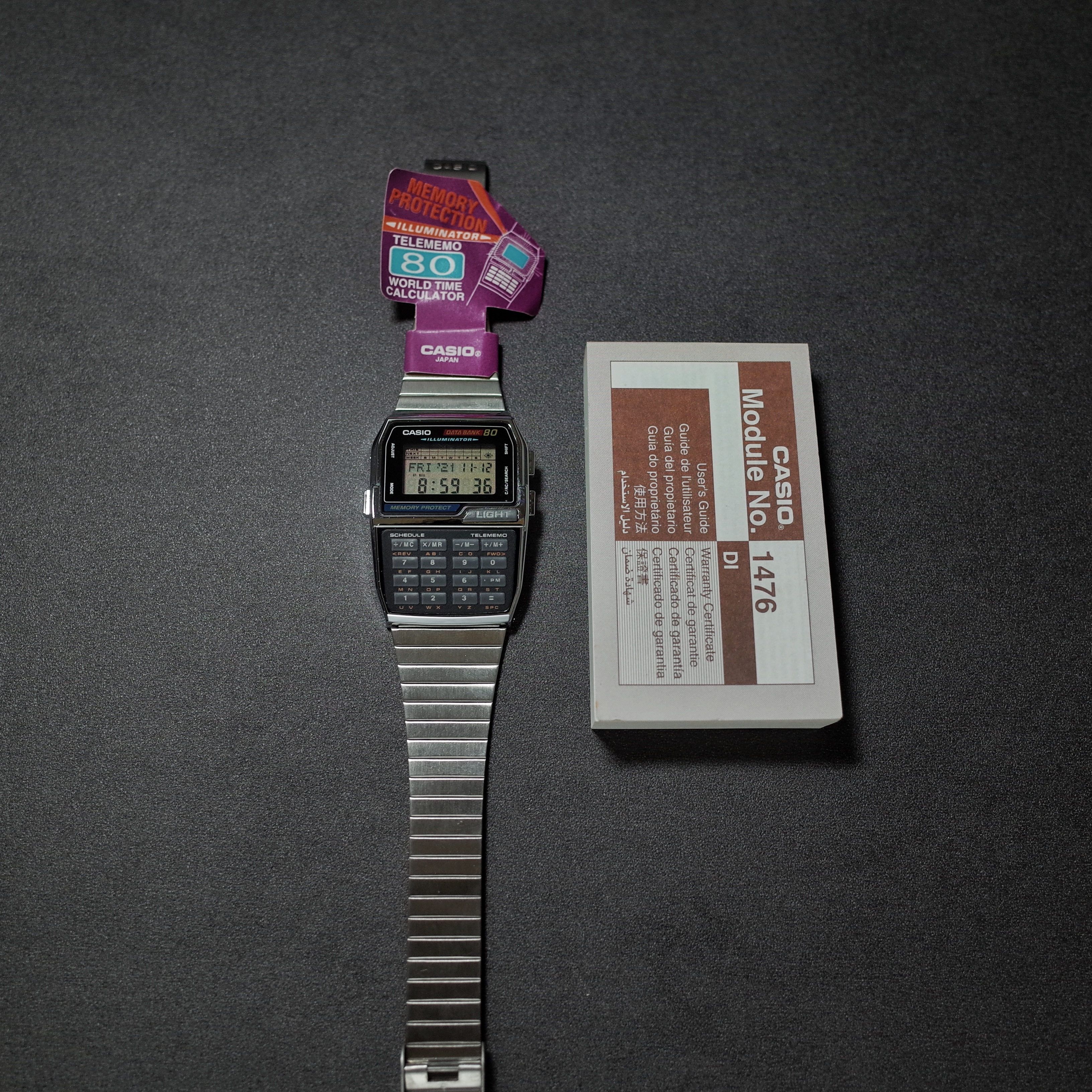 Rare Casio Vintage Databank Calculator Watch DBC-810-1