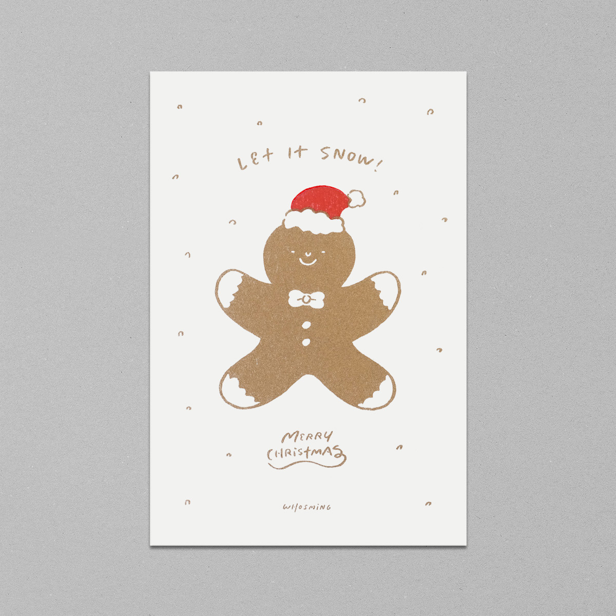 「LET IT SNOW」聖誕卡片