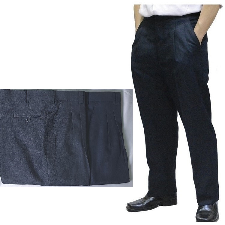 甄褲｜長格紋微厚挺版西裝褲｜高腰直筒・打摺剪裁・防皺免燙・棉質觸感（31~42 吋）免費修改褲長