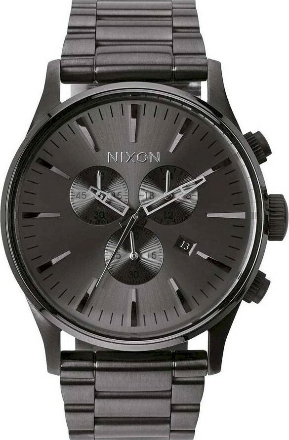 萬年鐘錶 - NIXON 尼克森  SENTRY SS  全黑三眼計時衝浪錶   A386-632  錶徑42MM