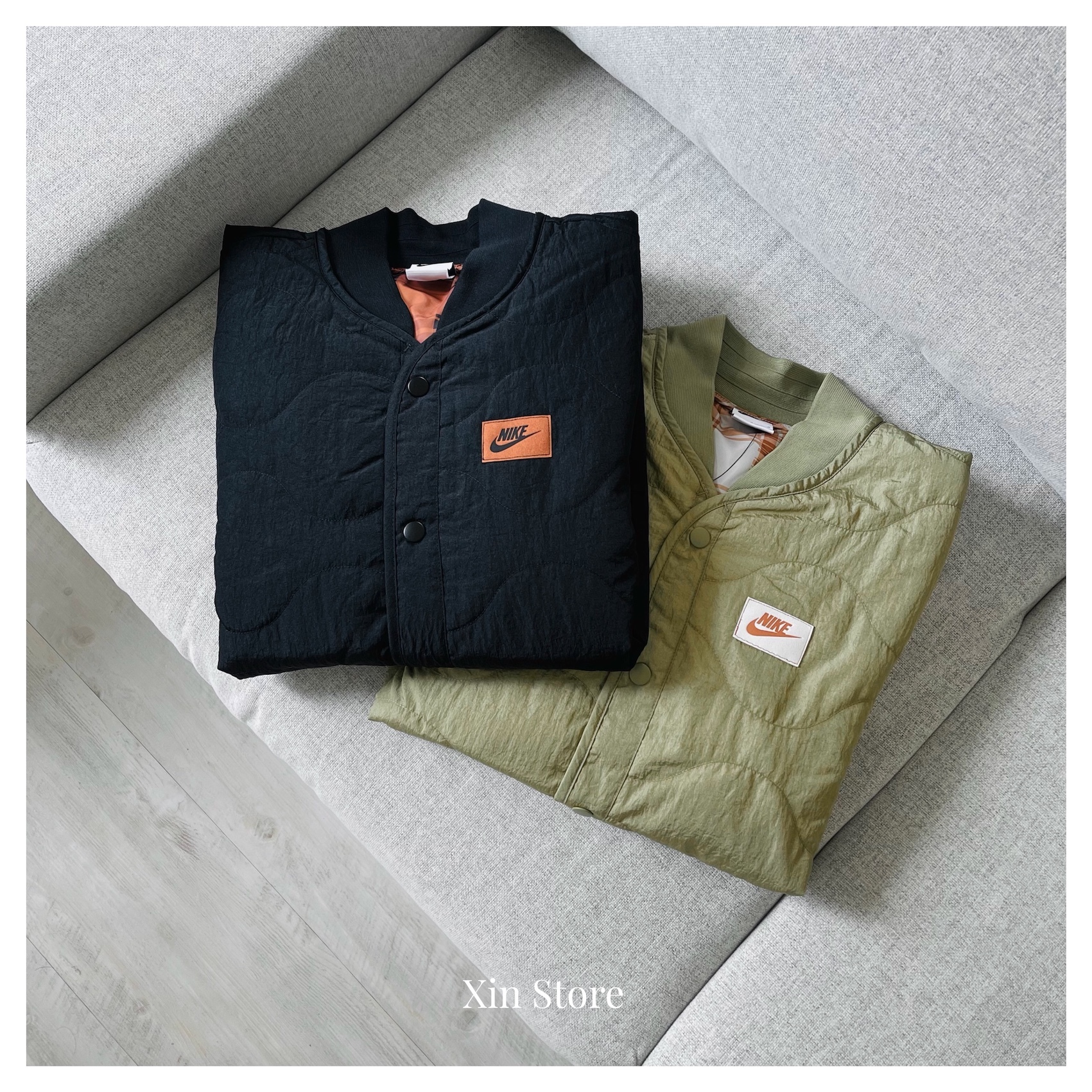 【現貨】Nike NSW Swoosh Jacket 日系 菱格紋 排扣 小標 外套 棒球外套 黑 綠