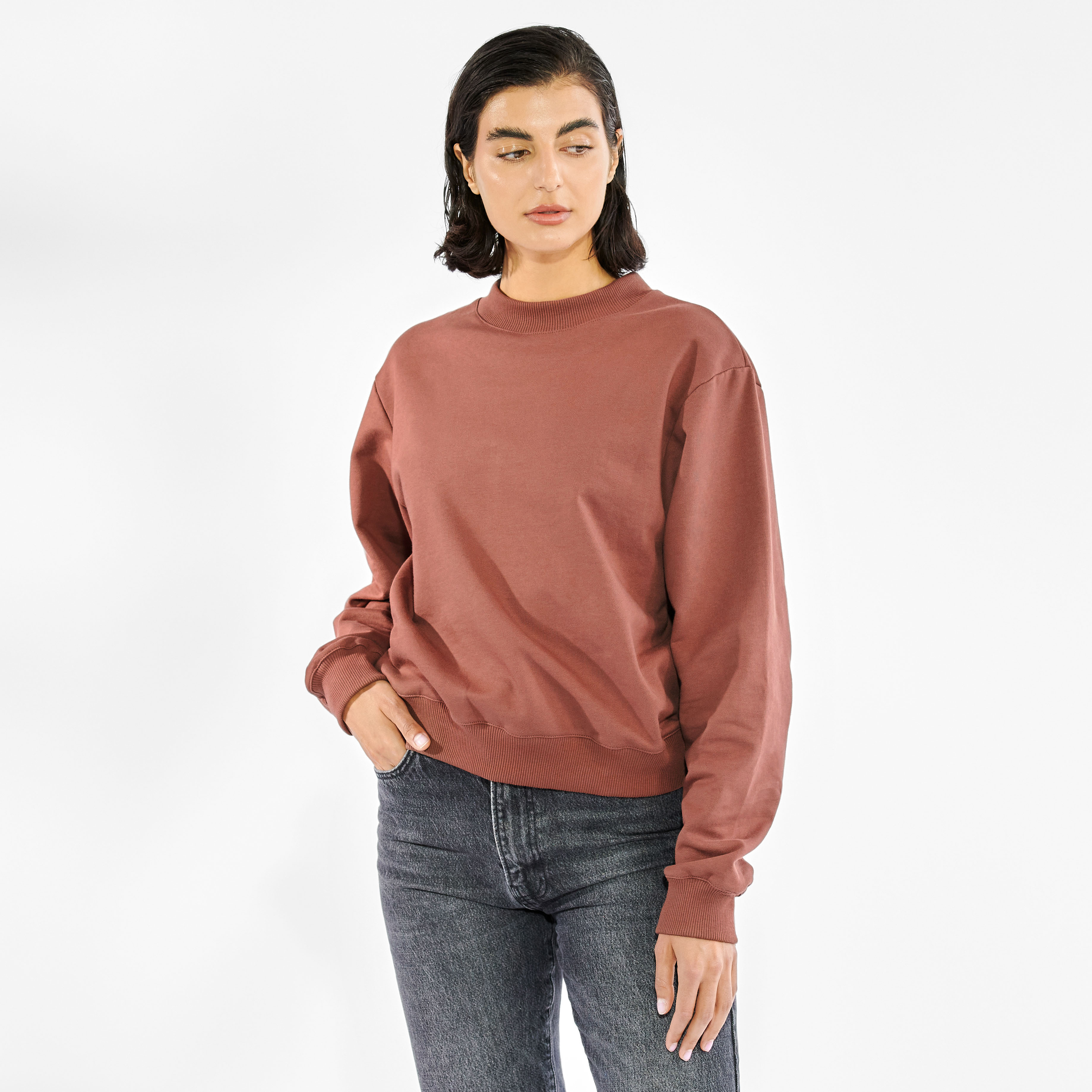 Sweatshirt by Biderman 有機棉精織衛衣 - 咖褐