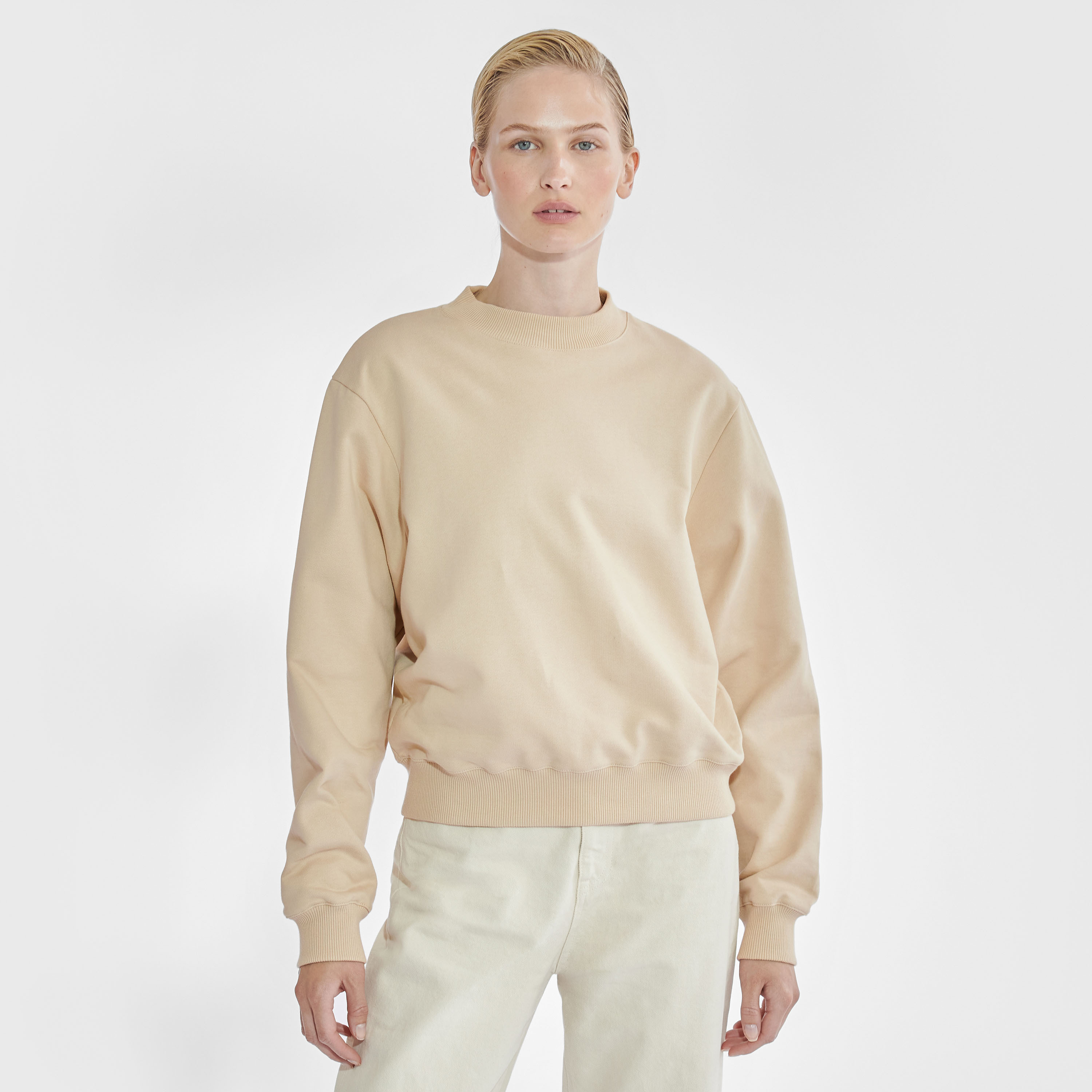Sweatshirt by Biderman 有機棉精織衛衣 - 沙色