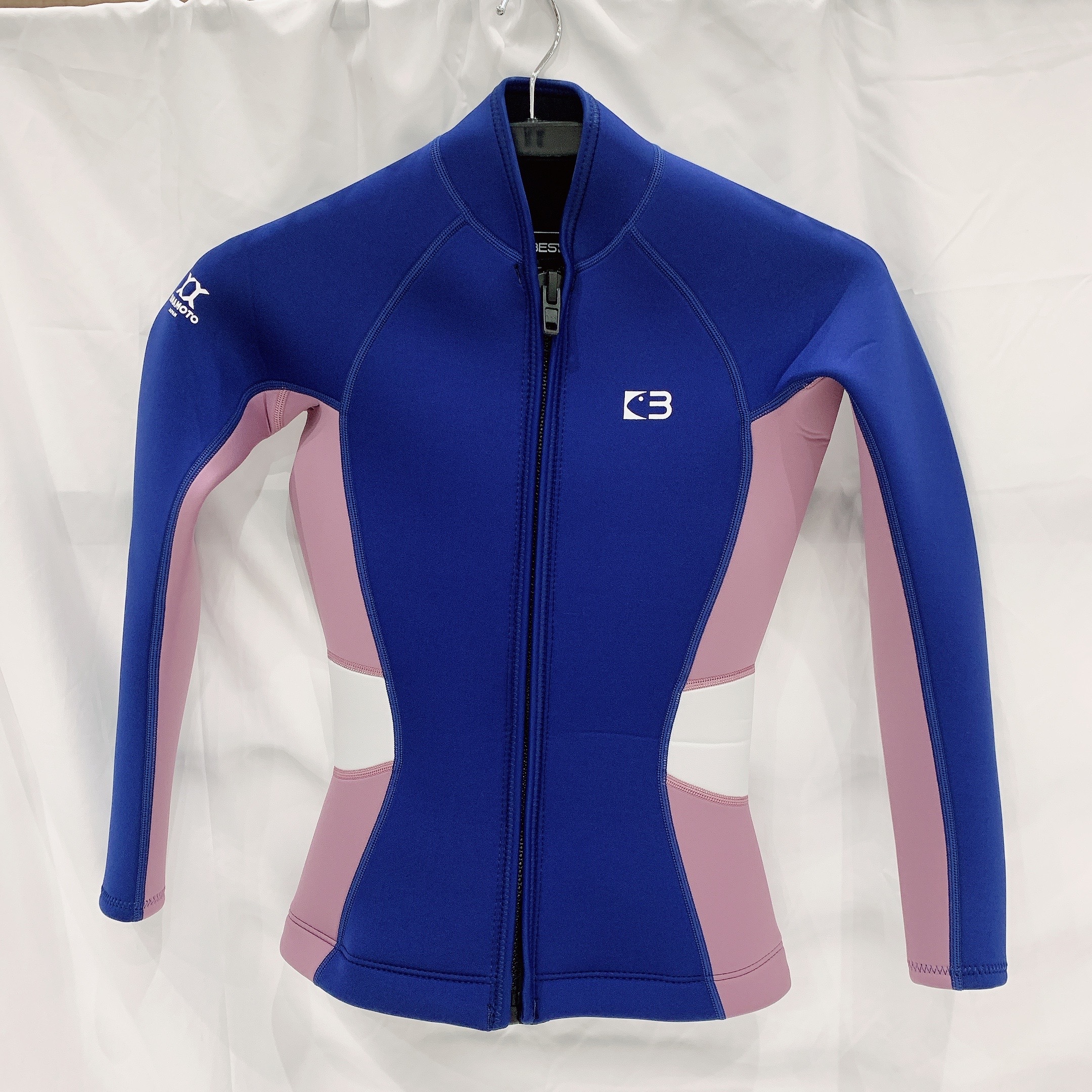 ▲現貨-Bestdive 女款 3mm 棉彩系列 防寒上衣-海軍藍+芋紫