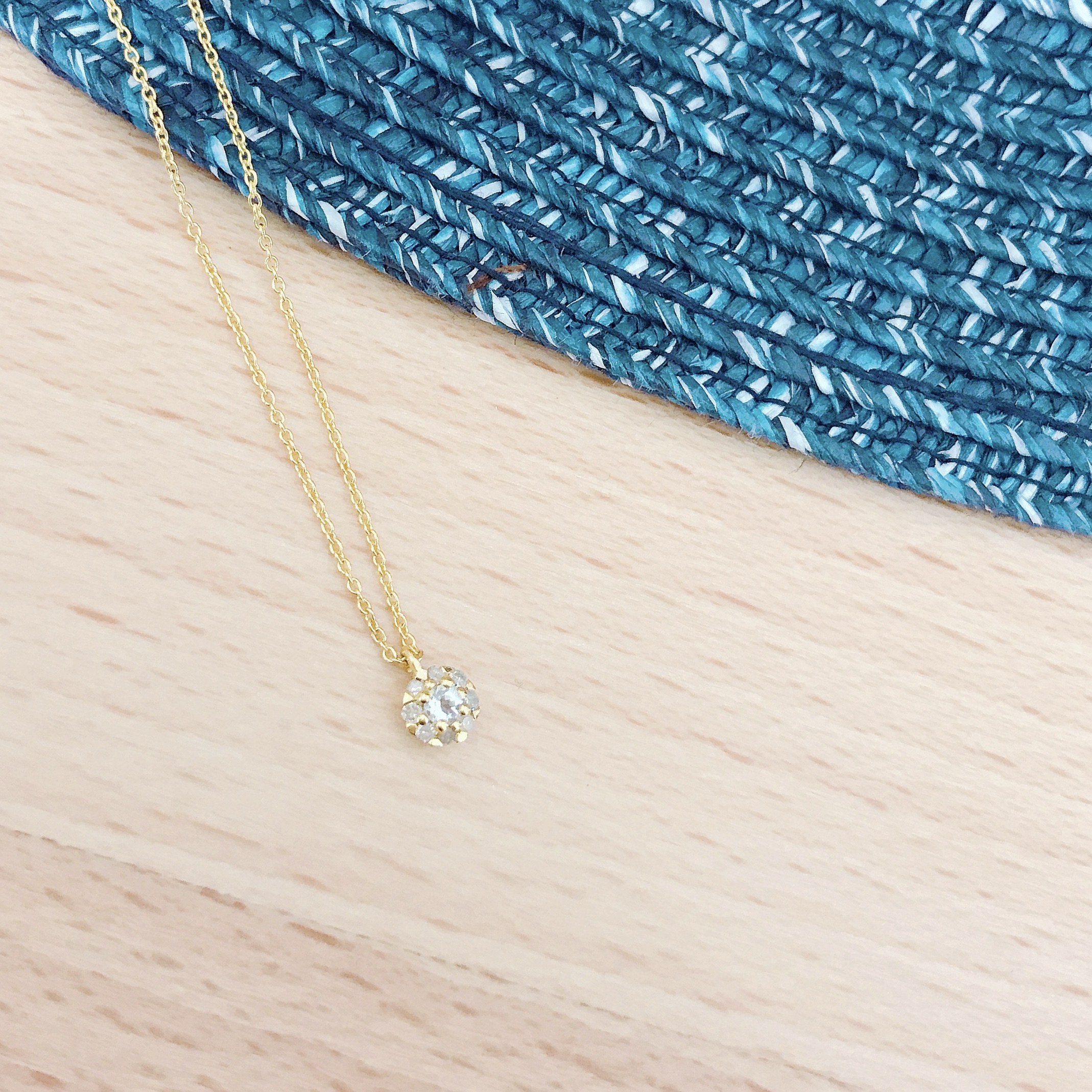 生日石項鍊-3月海藍寶石