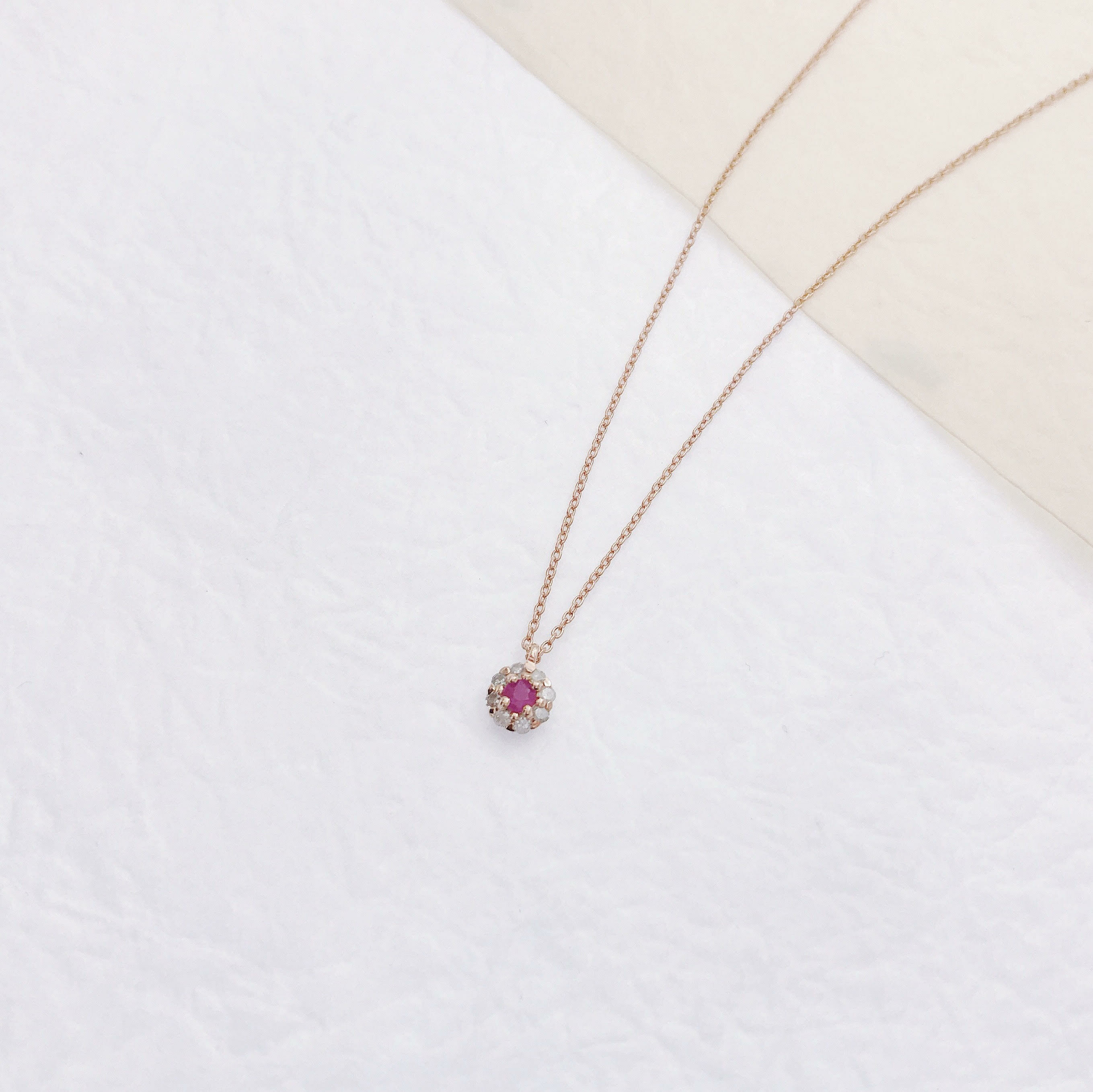 生日石項鍊-7月紅寶石