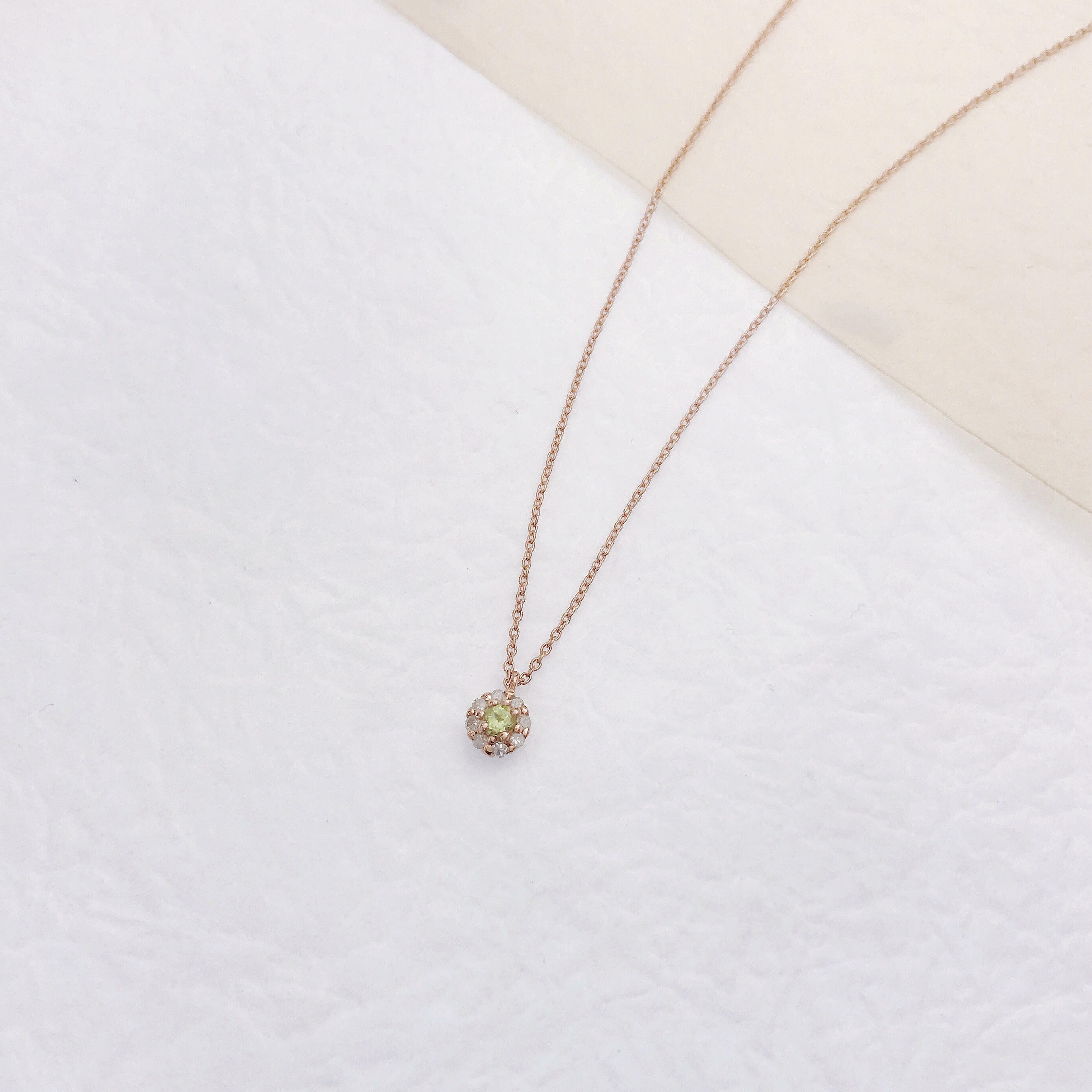 生日石項鍊-8月橄欖石