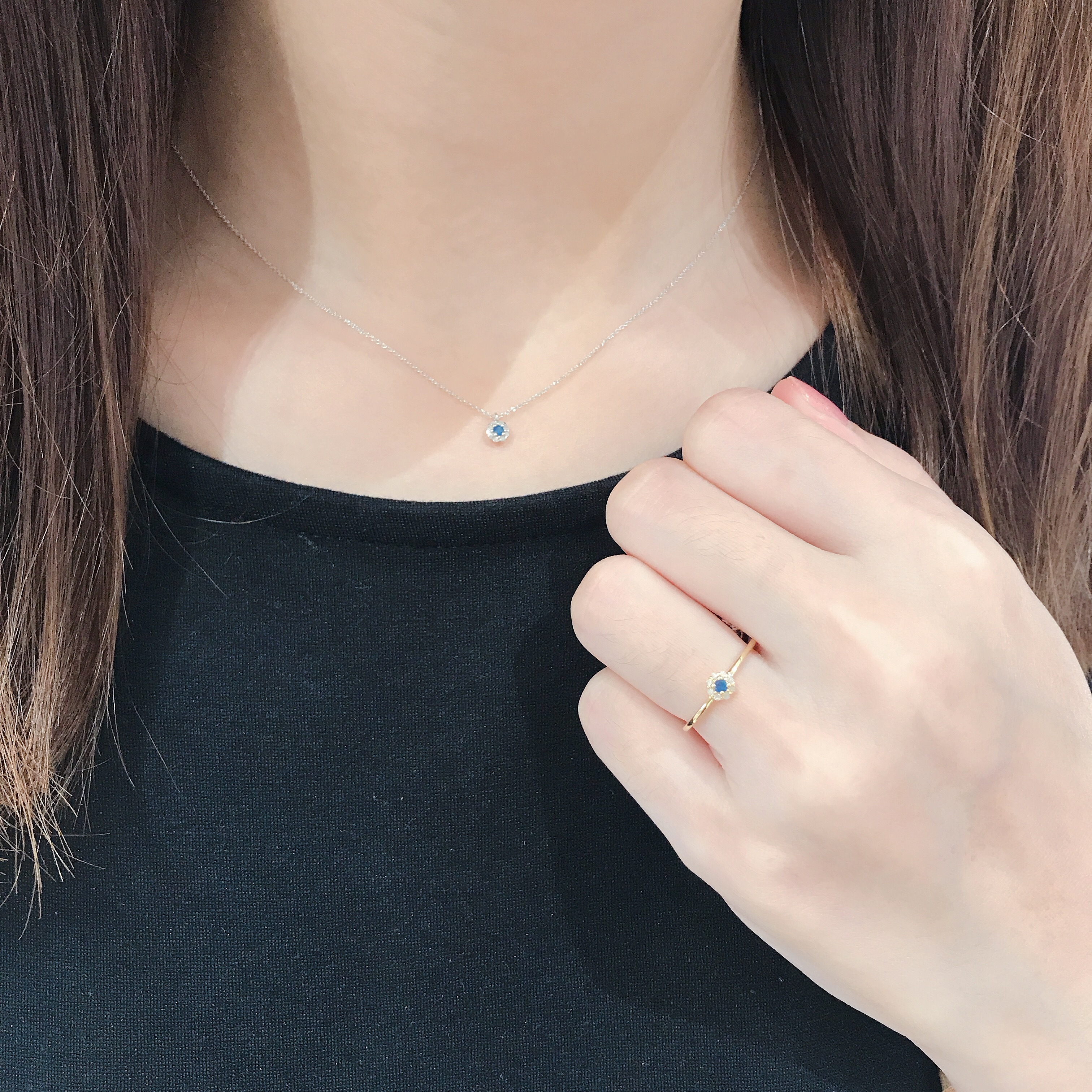 生日石項鍊-9月藍寶石