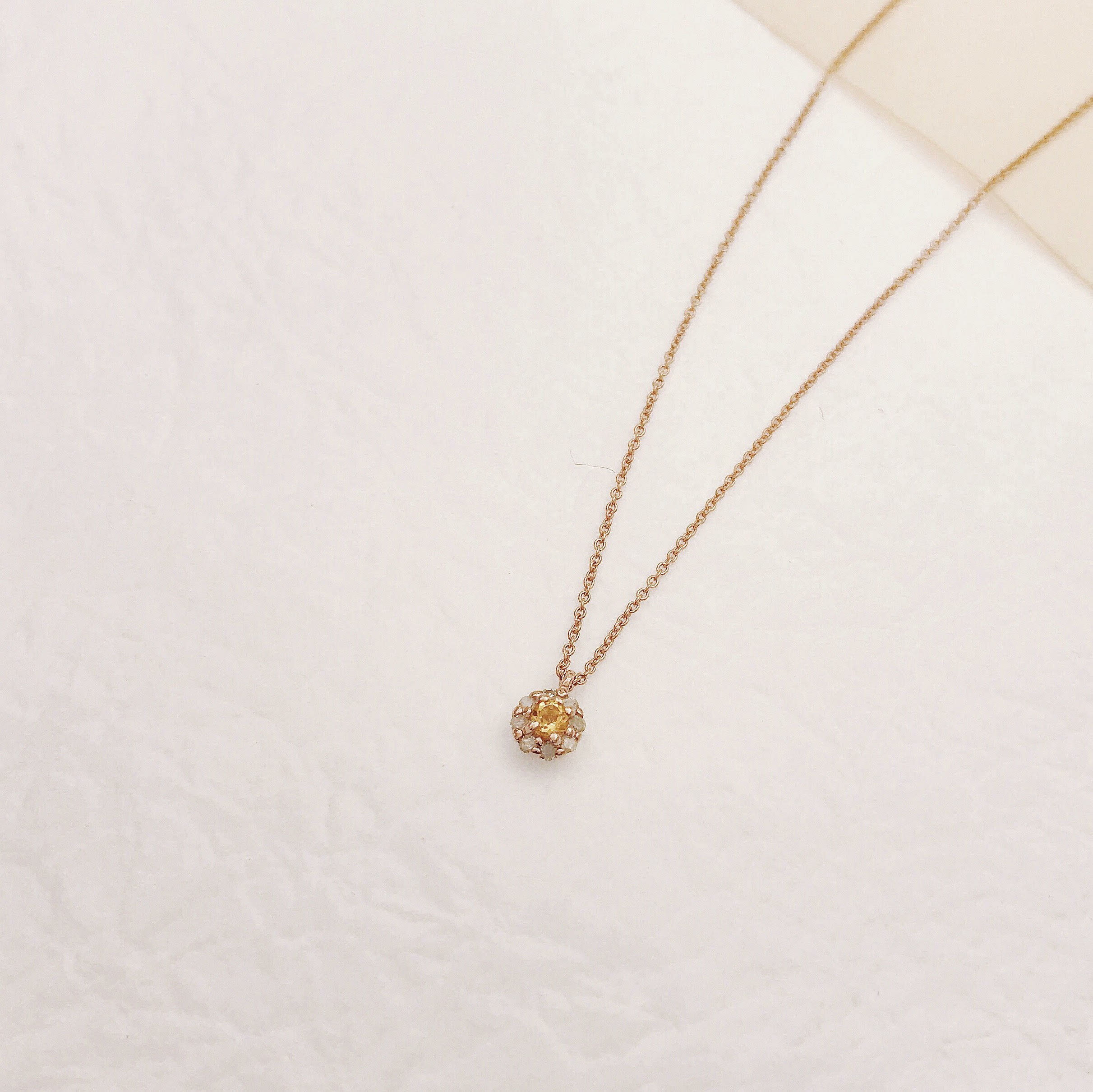 生日石項鍊-11月黃玉