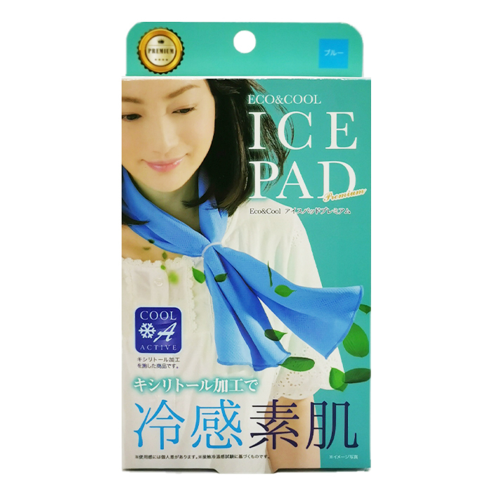 Sun-Family - Japan's Eco & Cool Ice Pad Premium Towel (Blue)