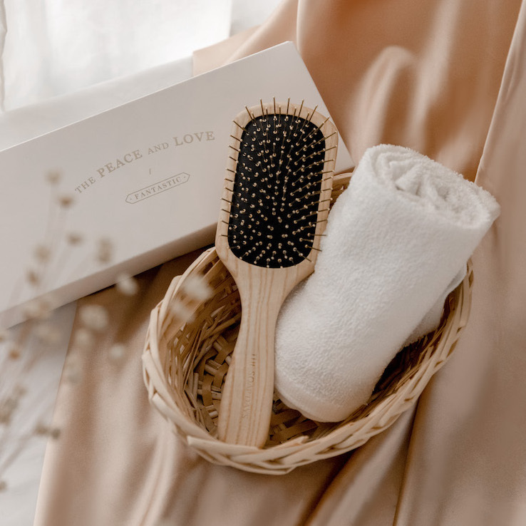 植樹黃金梳｜24k鍍金銅針按摩氣墊梳 / 1入 大（黃金梳推薦）