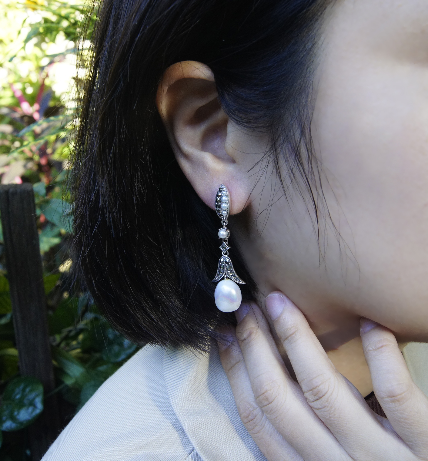 經典巴洛克珍珠耳環